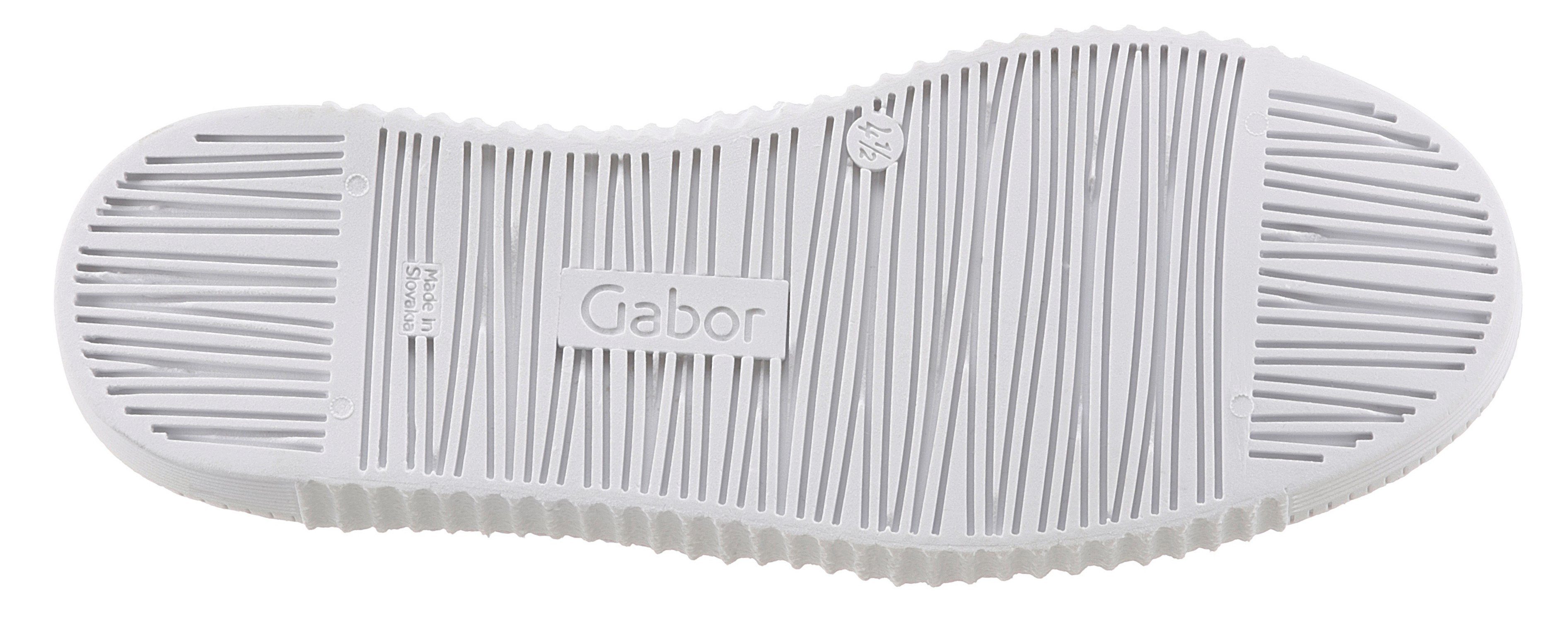 Gabor Slip-On Sneaker mit Schnürung weiss/silber aufgesetzter