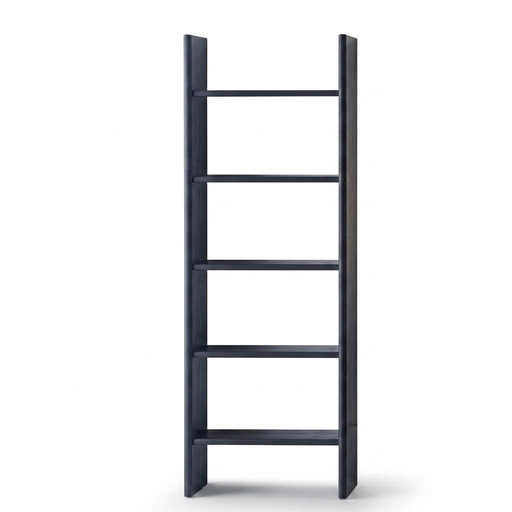 JVmoebel Bücherwand Moderne Luxus Dekoleiter Schwarz Regal Bücherregal Standregal, Made in Europa