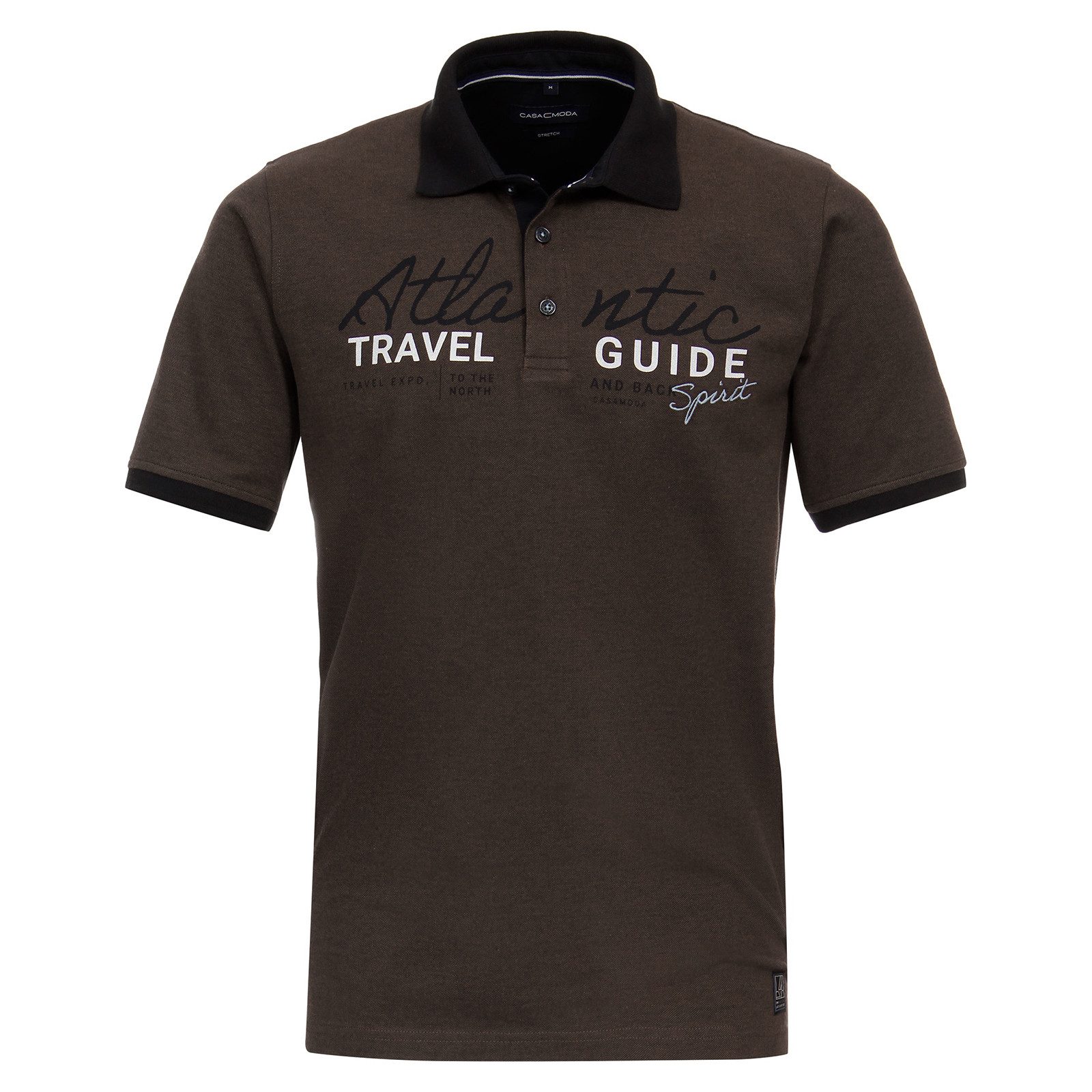 CASAMODA Poloshirt CasaModa Stretch-Poloshirt braun melange günstig online kaufen