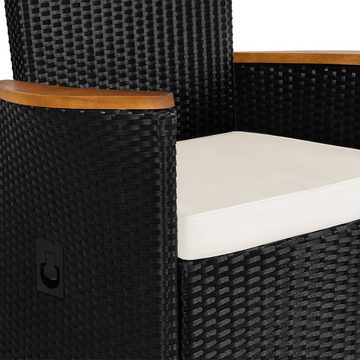 Casaria Sitzgruppe Verona Premium, (17-tlg), Poly Rattan Sitzgruppe 8 Stühle Neigbare Rückenlehne 7cm Auflagen
