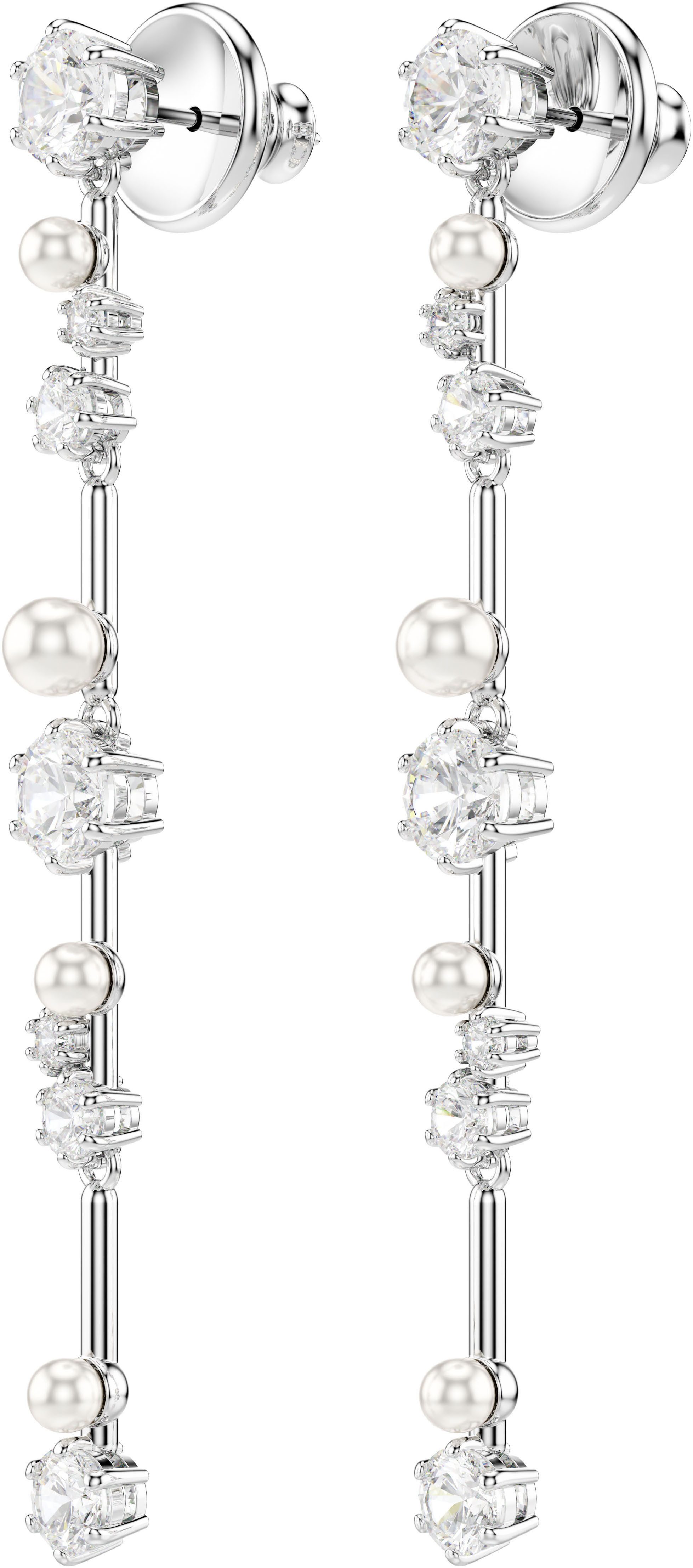 Swarovski Paar Ohrstecker Schmuck Geschenk Constella Drop-Ohrhänger, mit Swarovski® Zirkonia (synth) - mit Swarovski® Perle