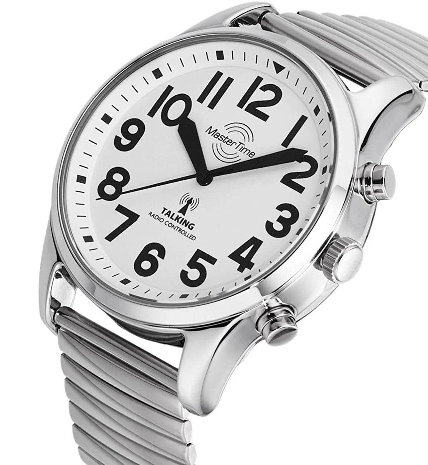 MASTER TIME Funkuhr Sprechende Funk mit Zugband günstig online kaufen