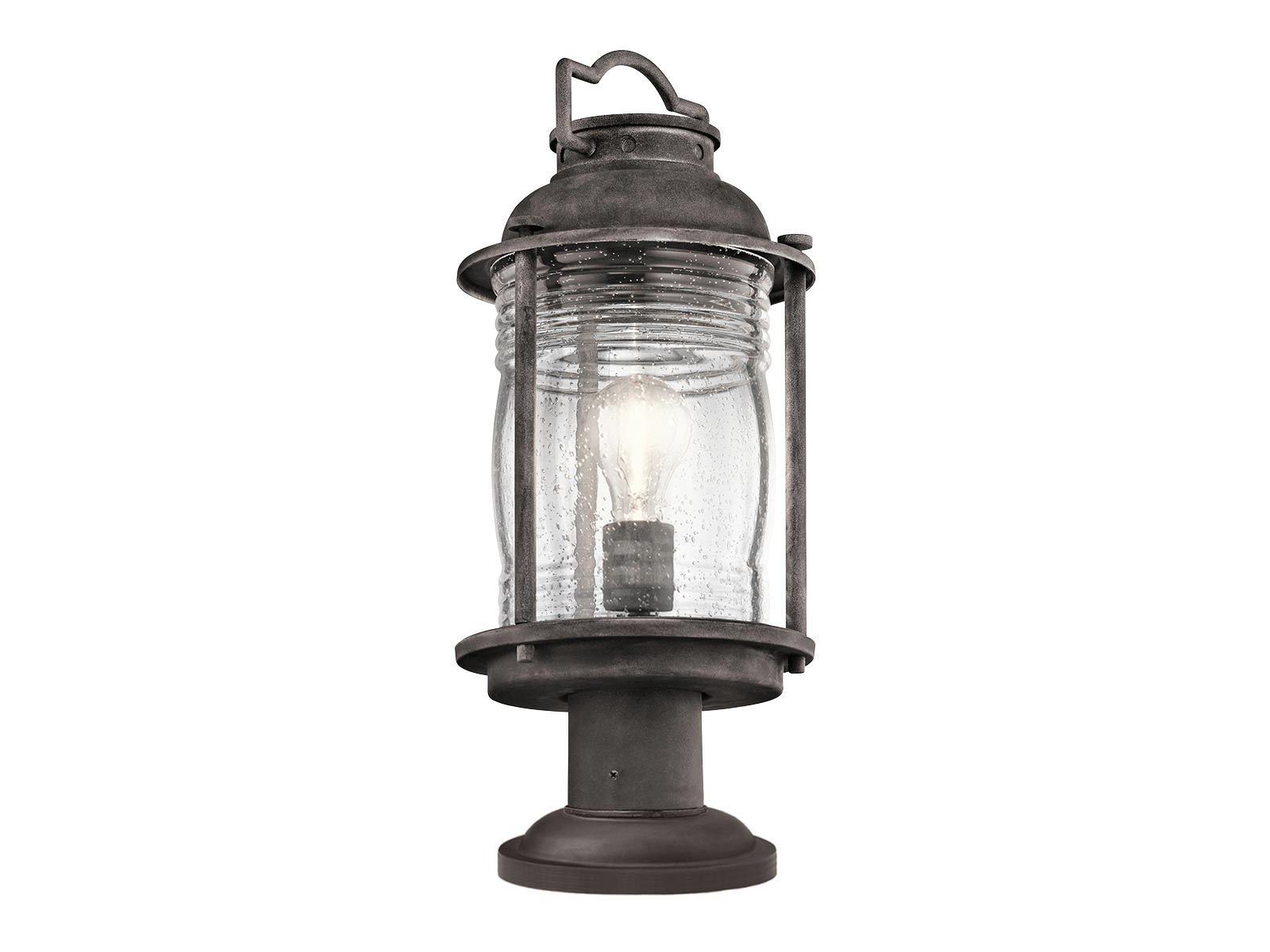 Kichler LED Sockelleuchte, LED wechselbar, warmweiß, Sockellampe Garten-wegbeleuchtung Terrassenleuchten Industrial, H 47cm