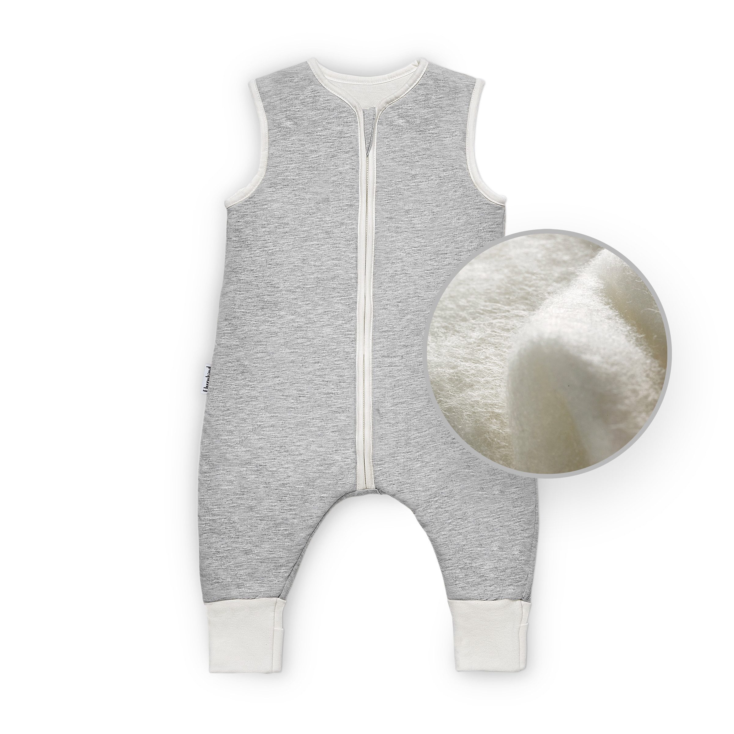 Ehrenkind Babyschlafsack Ganzjahresschlafsack mit Beinen und Wollfüllung, 100% Bio-Baumwolle (Ganzjährig verwendbar, Für ein optimales Schlafklima), Sorgt für wohlige Wärme ohne zu überhitzen