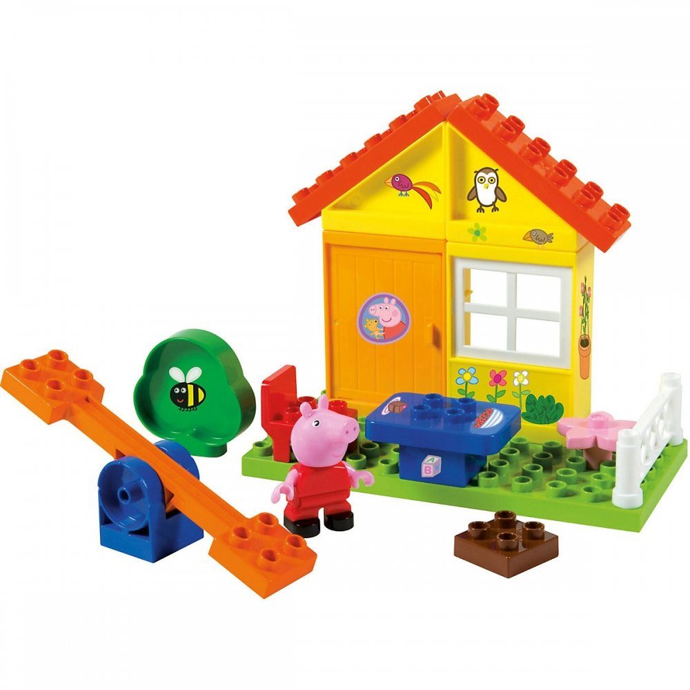 BIG BLOXX Peppa Pig - Konstruktionsspielzeug - Gartenhaus Konstruktions-Spielset