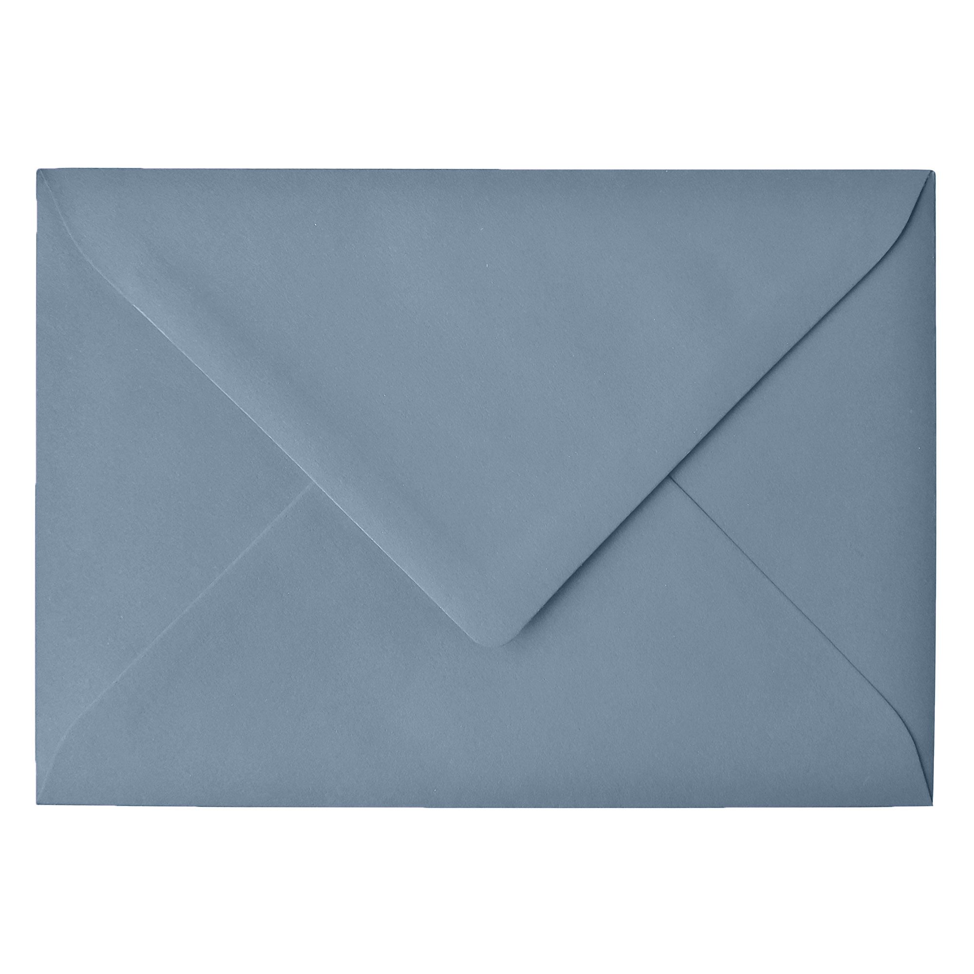 NORDEULE Briefumschlag Graublau, Kuverts mit Nassklebung, ohne Fenster im Set