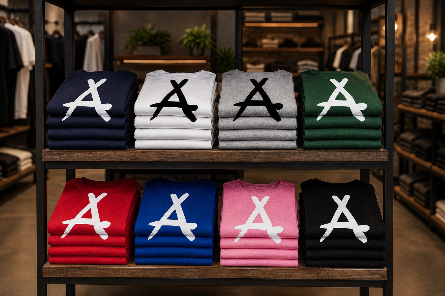 Blondie & Brownie T-Shirt Alumni Damen T-Shirt Symbol Print Grafikmotiv Rundhals Baumwolle (Einzelstück, Einzelartikel) AlumniA Damen Grafikshirt Retro Symbolprint
