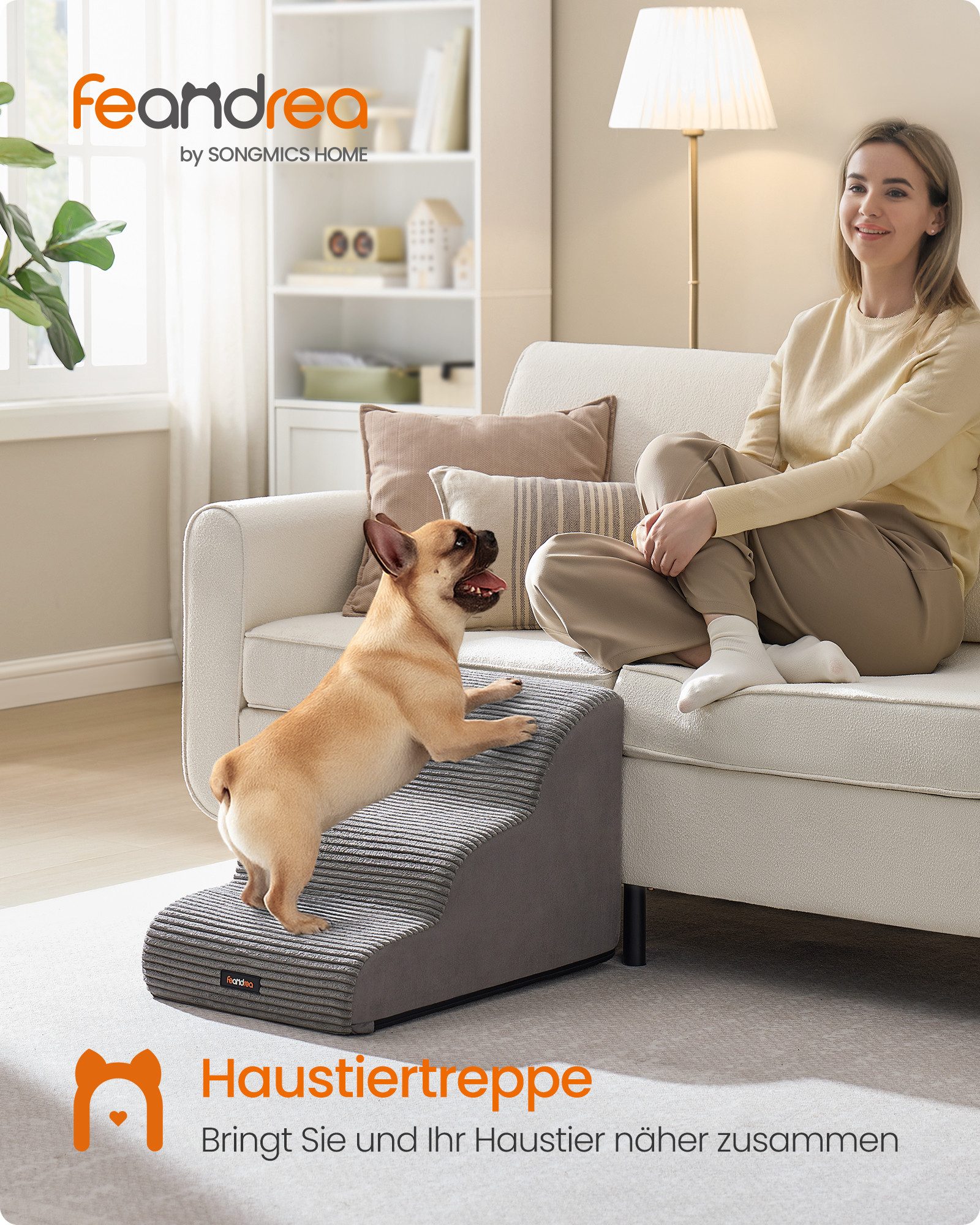 FEANDREA Haustiertreppe, 2/3/4-stufig-Hundetreppe,für Sofa,wasserdichte Kat günstig online kaufen