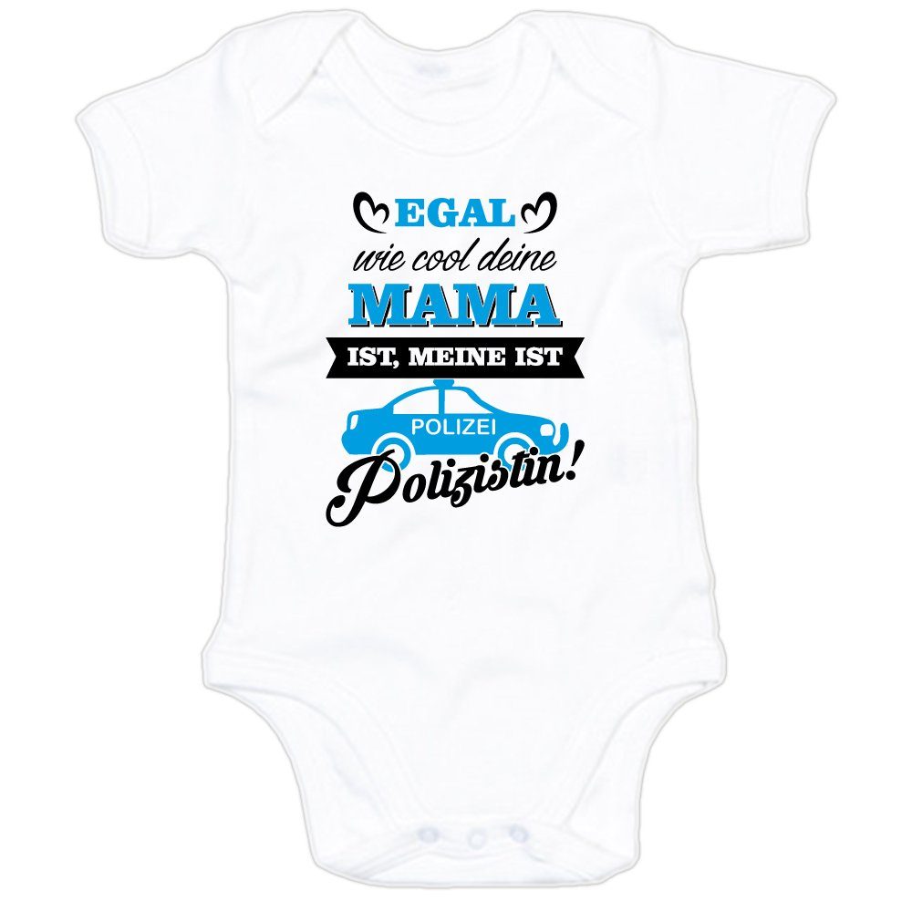 Kurzarmbody Egal wie cool deine Mama ist, meine ist Polizistin!