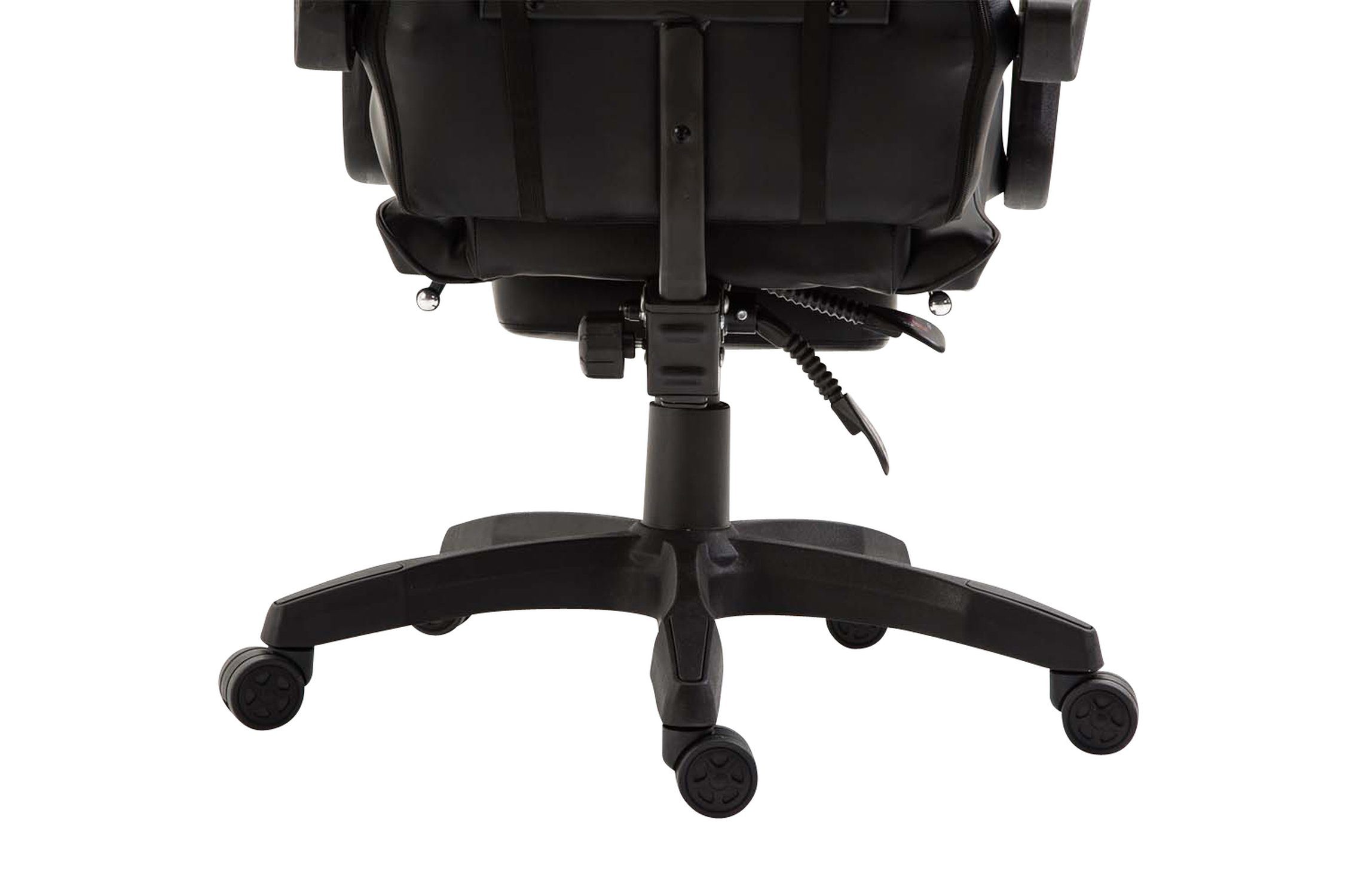 Rückenlehne - - mit bequemer Sitz: TPFLiving Konferenzstuhl), Gaming-Stuhl schwarz India 360° Kunststoff drehbar Gestell: Chefsessel, schwarz/schwarz höhenverstellbar und Kunstleder Drehstuhl, (Schreibtischstuhl,