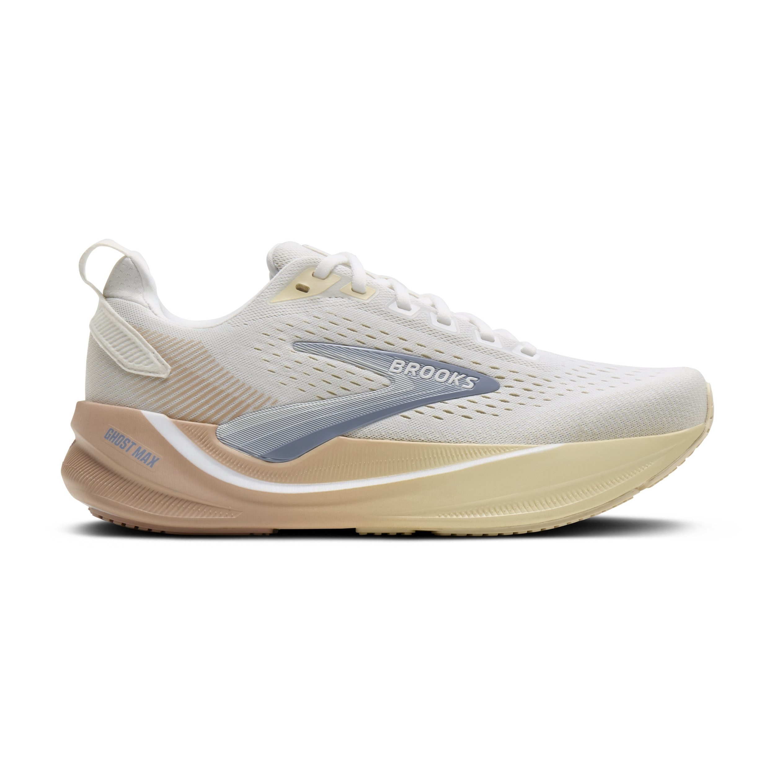 Brooks Ghost Max 4 Damen Laufschuh Breit (1D) White/Rose/Rutabaga Laufschuh
