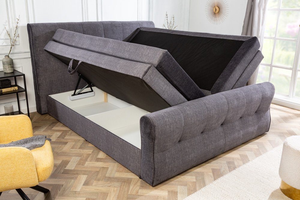 riess-ambiente Boxspringbett SIGNUM 180x200cm dunkelgrau · günstig online kaufen