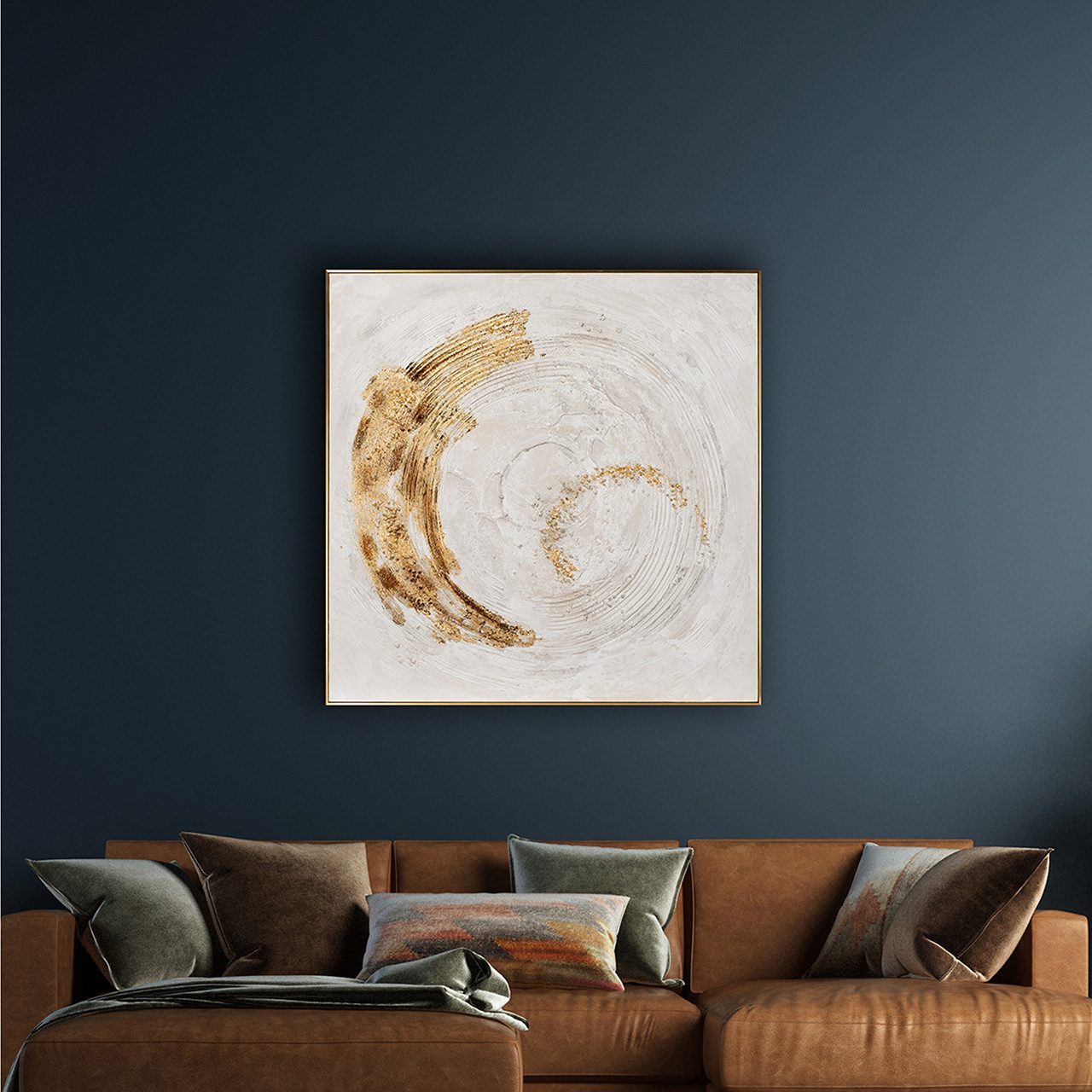 ArtUniverse Gemälde Golden Swing 100 x 100 cm, Abstrakt