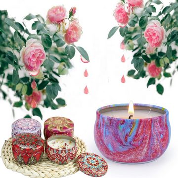 XDOVET Duftkerze Duftkerzen Geschenkset 6 Stück für Frauen Natürliches sojawachs, Aromatherapie Kerze tragbare Reisekerzen für Stressabbau Yoga