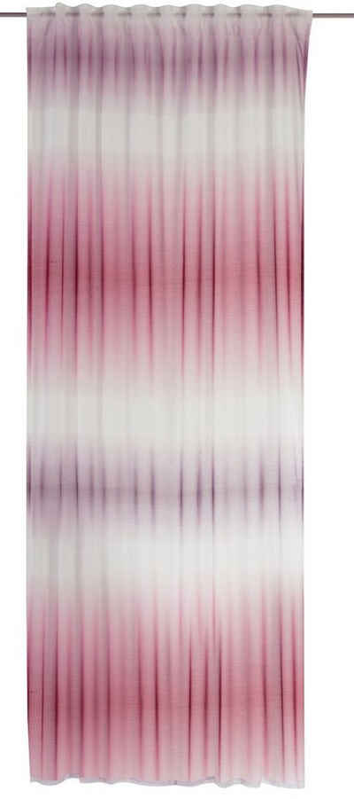 Vorhang Gardine Evolution Elbersdrucke Farbverlauf rot 140x255cm, ELBERSDRUCKE, Smokband (1 St), leicht perforiert, Kunstfaser