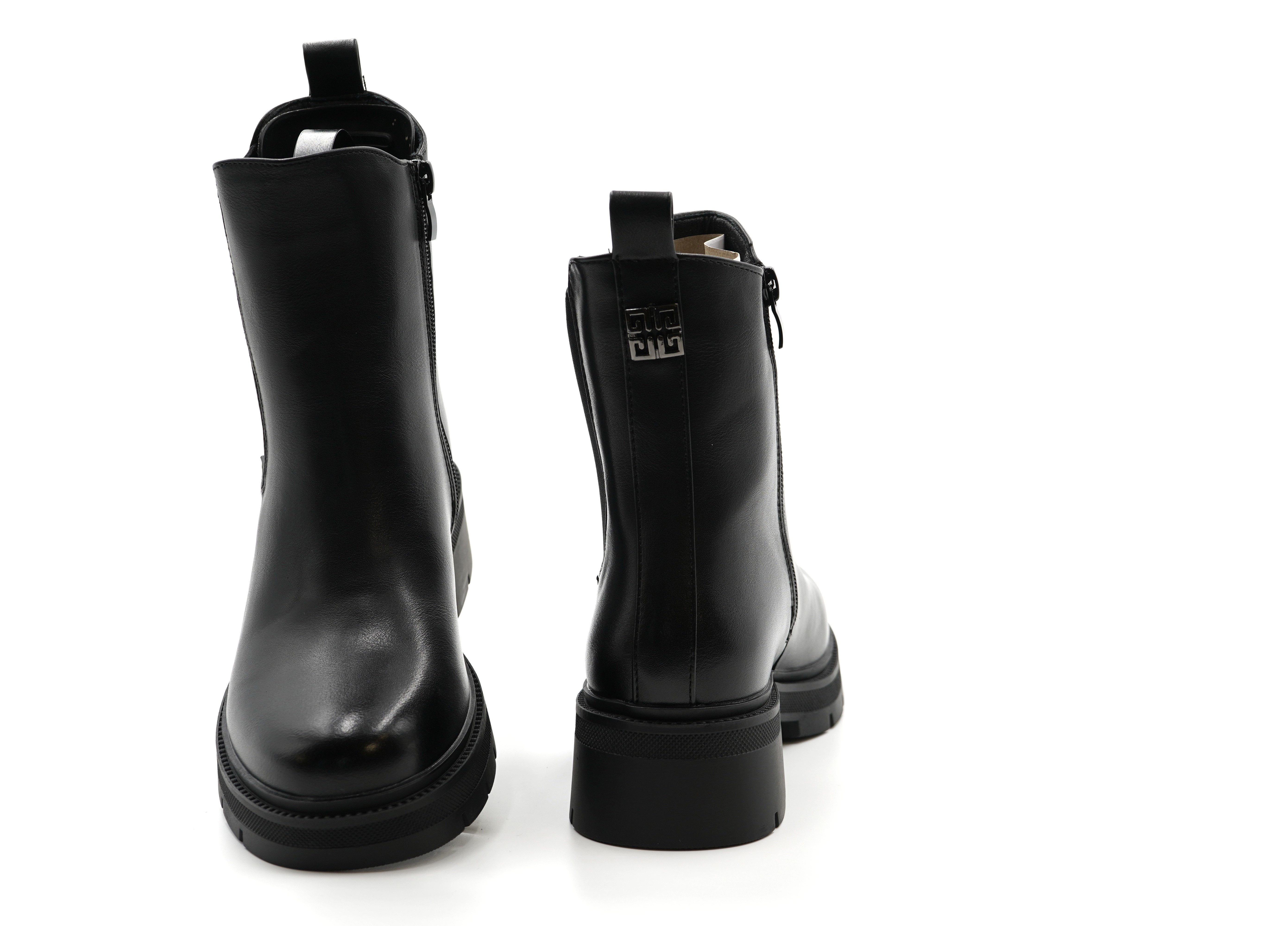 Sonderpostendiscount Damen Stiefletten mit seitlichem Gummiband Farbe Schwarz LH219 Stiefelette