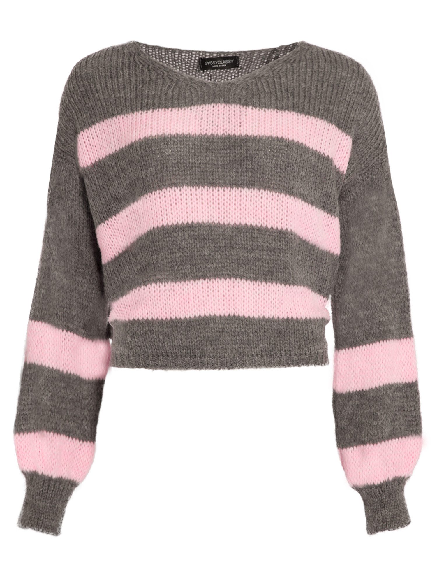 SASSYCLASSY Strickpullover Oversize Pullover Damen mit V-Ausschnitt Elegant günstig online kaufen