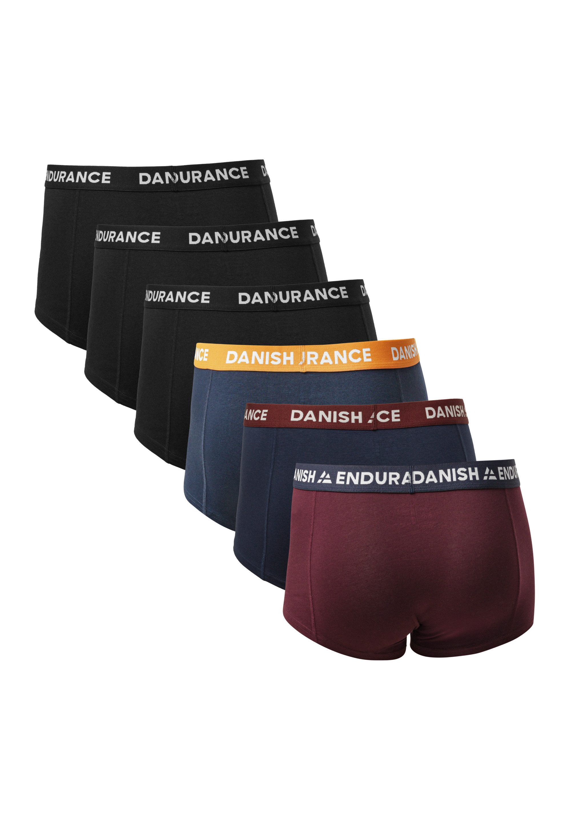 DANISH ENDURANCE Boxershorts Short Trunks (6-St) Ultraweich, sportliche Unterhosen, Etikettfreier Bund