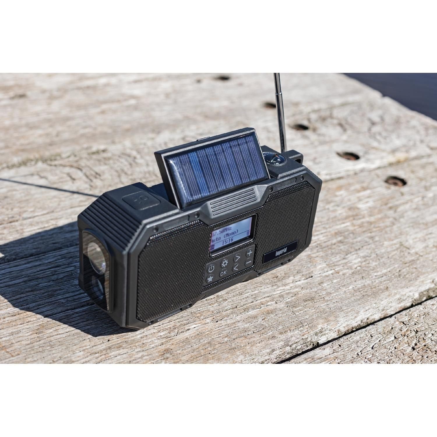 Outdoor 1 Solarzellen UKW, und Radio OR DAB+ Akku TELESTAR Verwendbar (DAB+, als by 1 IMPERIAL (DAB) DABMAN mit W, Powerbank) Digitalradio