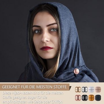zggzerg Broschen Set 8 Stk Hijab magnetische Pins, Magnetischer Hijab Clip Keine Lochstifte (8-tlg)