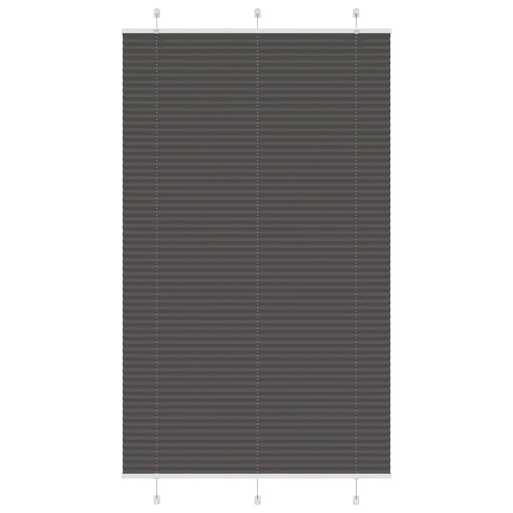 Jalousie 115 x 200 cm Plissee Schwarz 115x200 cm Stoffbreite 114,4 cm Polyester
