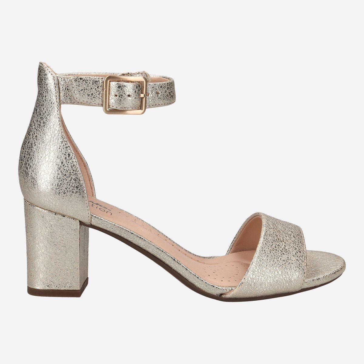 Clarks Deva Mae 26176281 4, Sandaletten in Gold / Champagner für Damen Sandalette