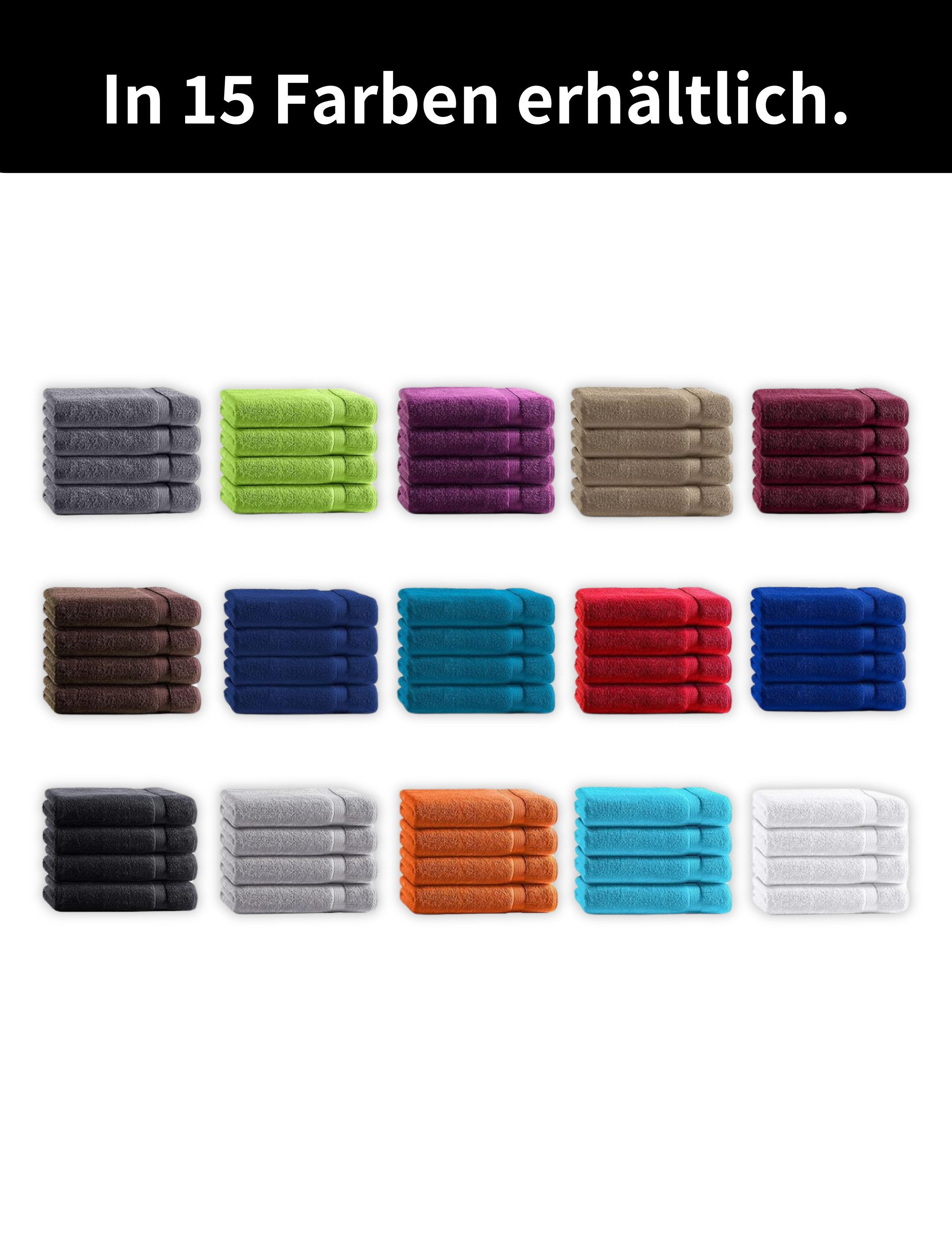 Hometex Premium Textiles Handtuch in Premium Qualität 500 g/m², Feinster Frottier-Stoff 100% Baumwolle, 8x Gästetuch, weich, saugfähig, extra schwer & flauschig - TEST BILD TOP MARKE 2025