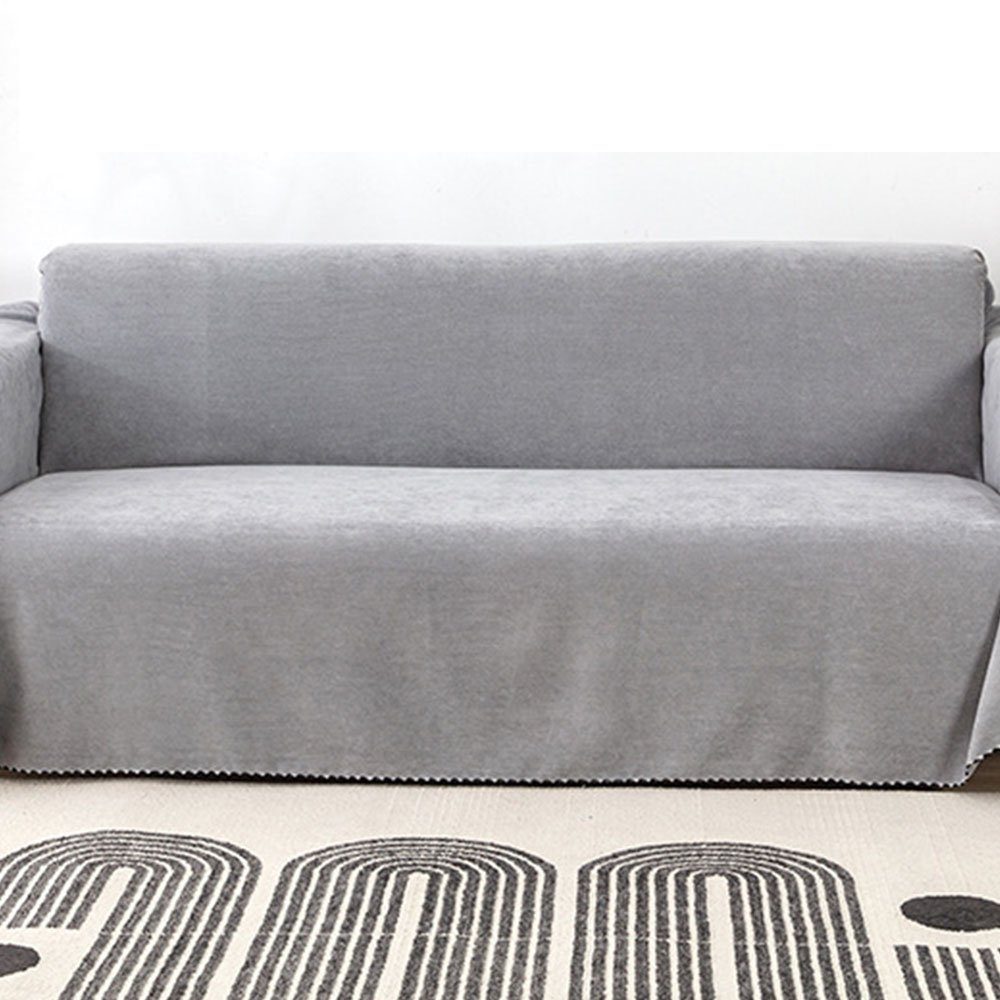 FELIXLEO Sofaschoner Sofa überwurfdecke Premium 180 x 300cm Grau