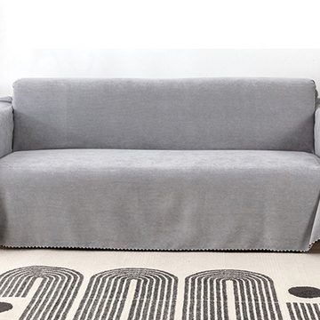 Sofaschoner Sofa überwurfdecke Premium 180 x 300cm Grau FELIXLEO