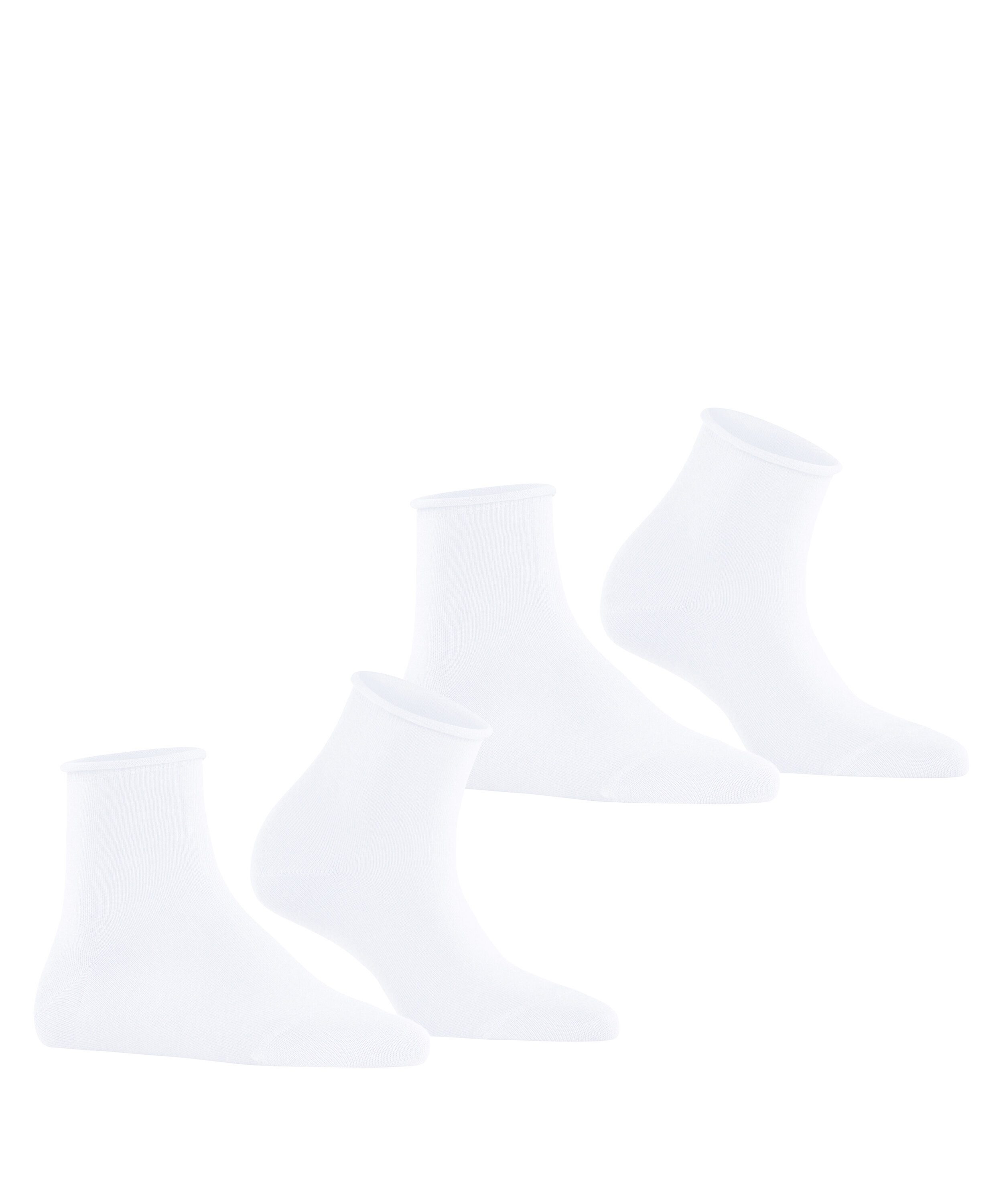 Esprit Kurzsocken Basic Pure (2 Paar) unifarbenes Basic-Design, Rollbündchen