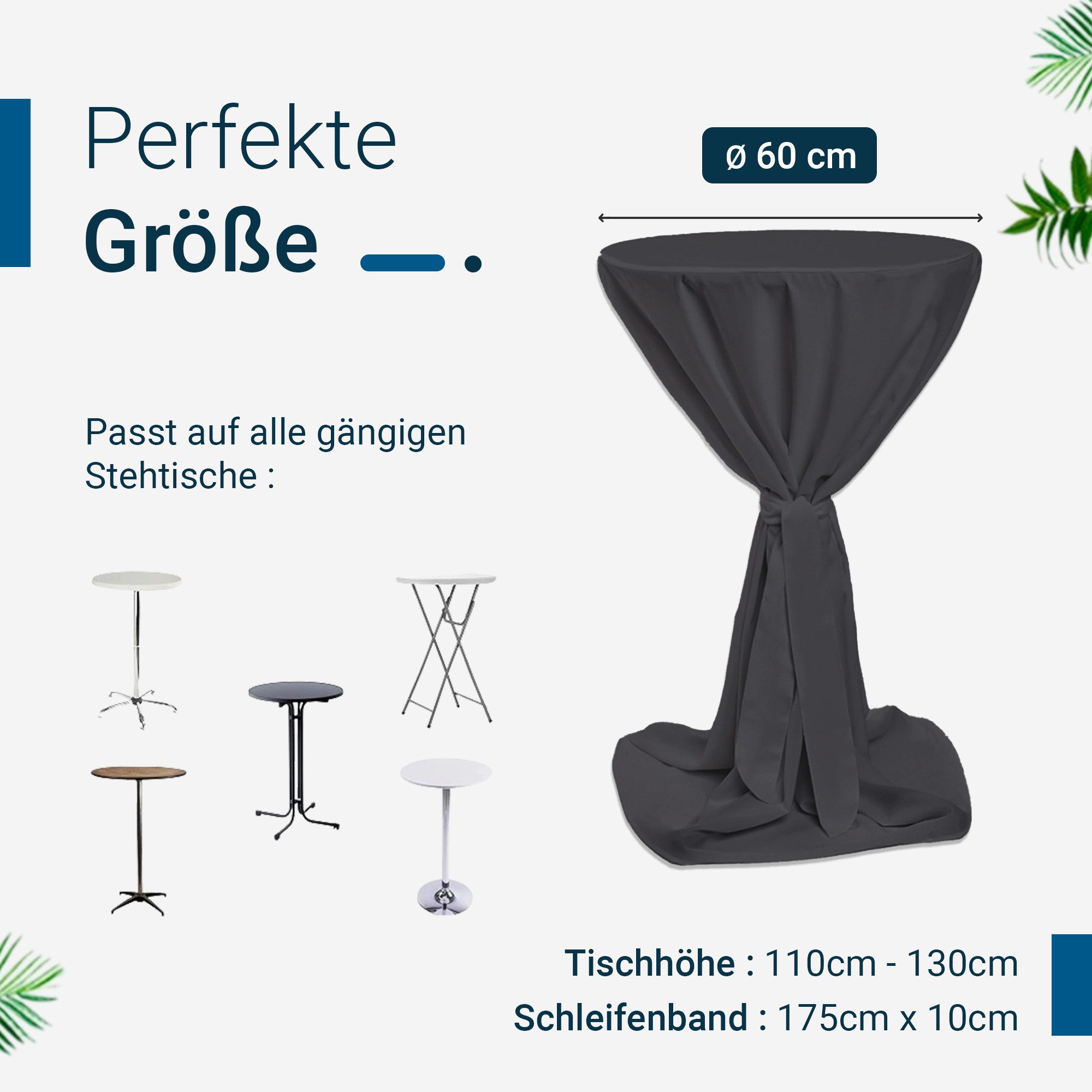 TexDeko Stehtischhusse Premium für Bistrotisch mit günstig online kaufen