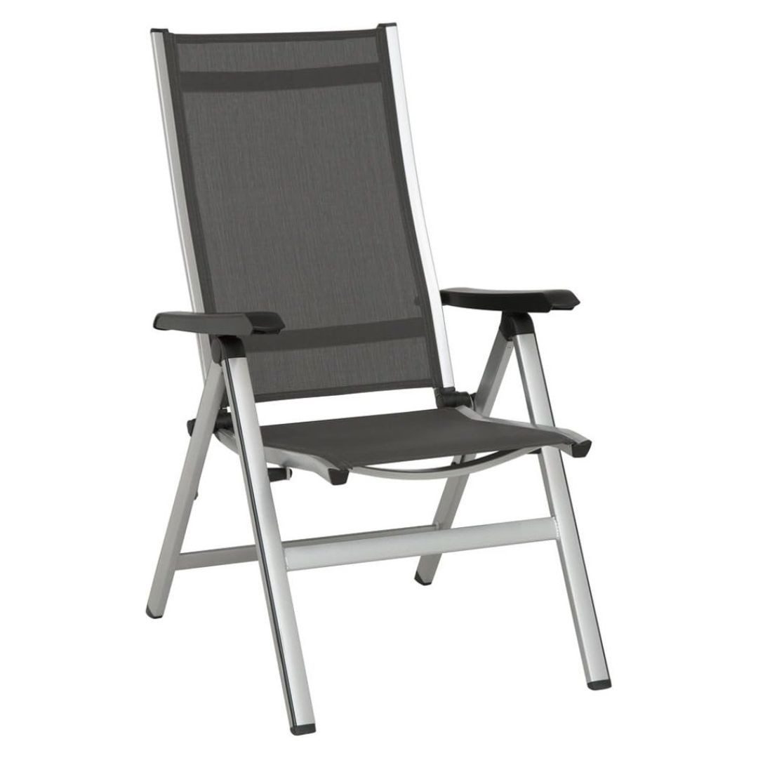 MWH Gartensessel MWH Elements Klappsessel - silber