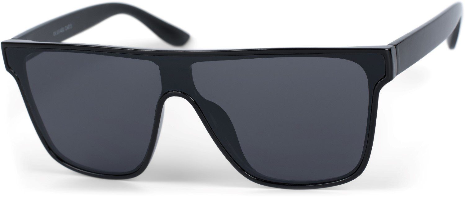 styleBREAKER Sonnenbrille (1-St) Getönt Gestell Schwarz / Glas Grau getönt