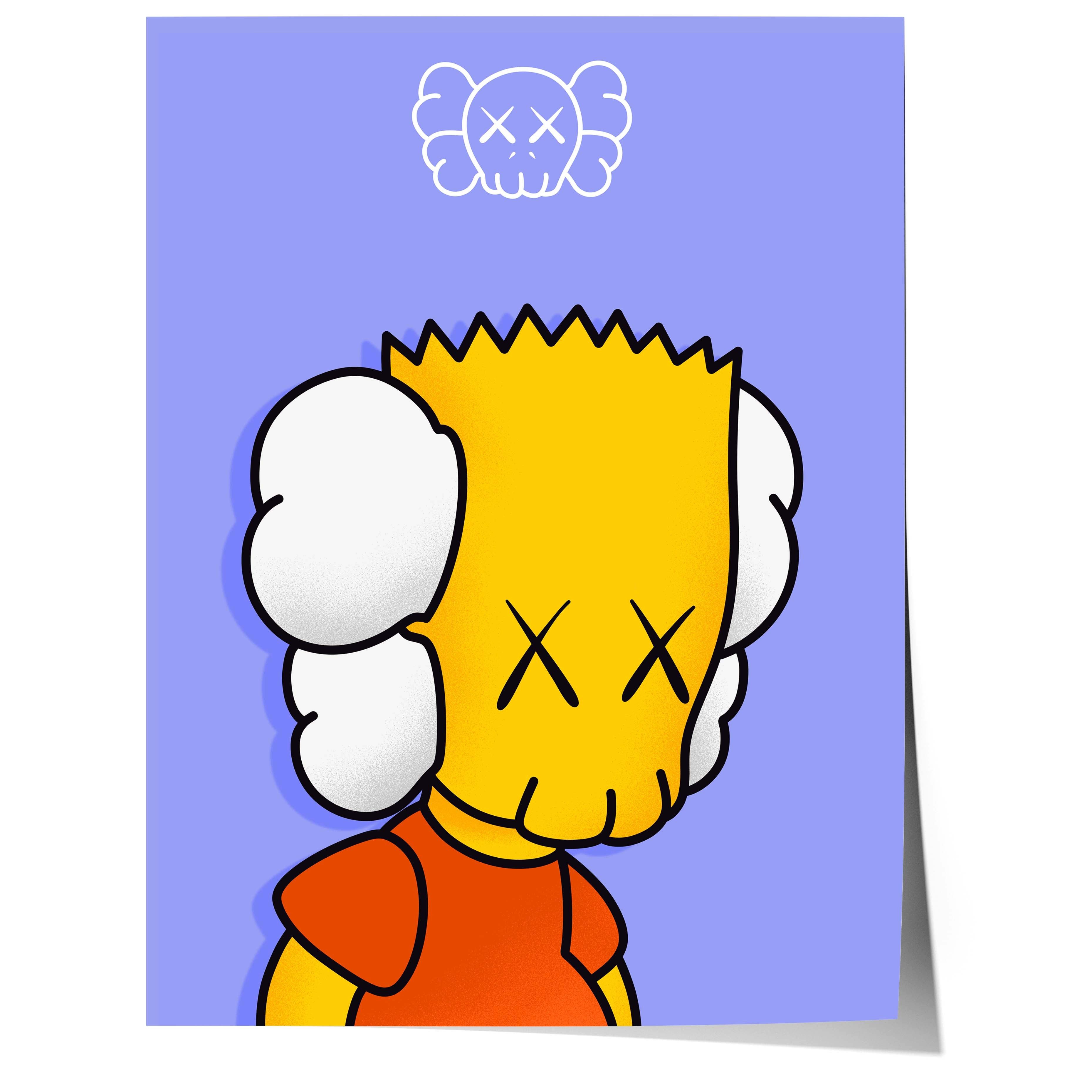 JUSTGOODMOOD Poster Cartoon Kopf Charakter Geschenkidee Pop Art Stil inspiriert Street Art, (1 St)