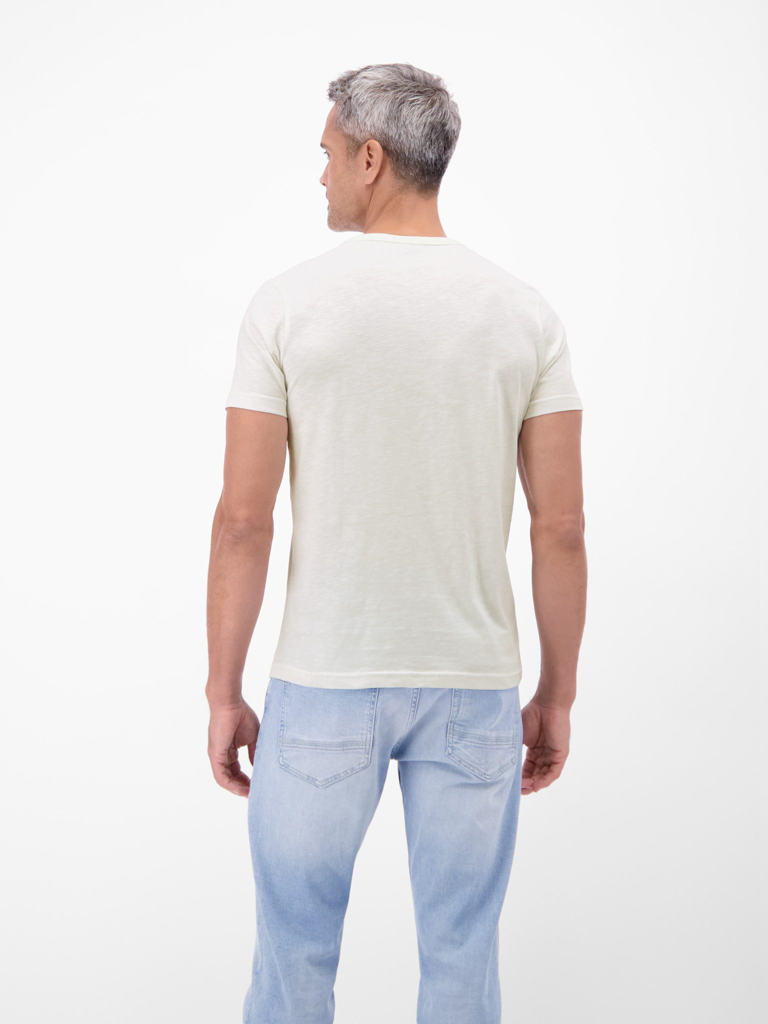 LERROS Kurzarmshirt mit Serafino-Kragen