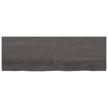 furnicato Tischplatte Dunkelbraun 180x60x(2-6)cm Massivholz Eiche