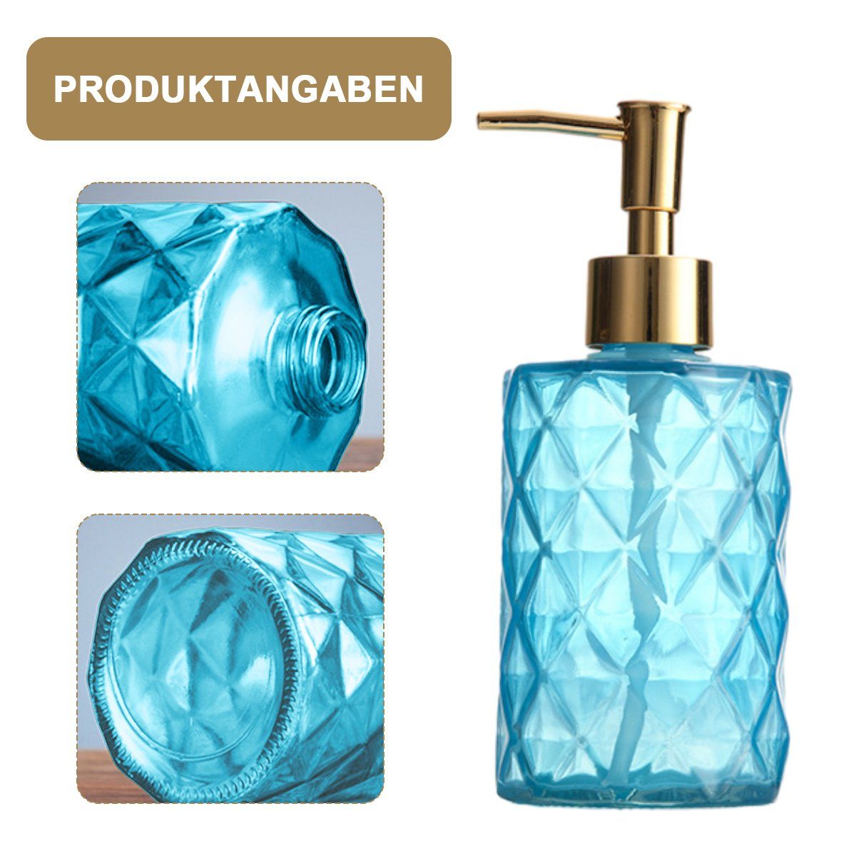 Seifenspender Shampoo Jormftte Seifenspender,Shampoo-Dusch-Pumpflaschen,für Blau
