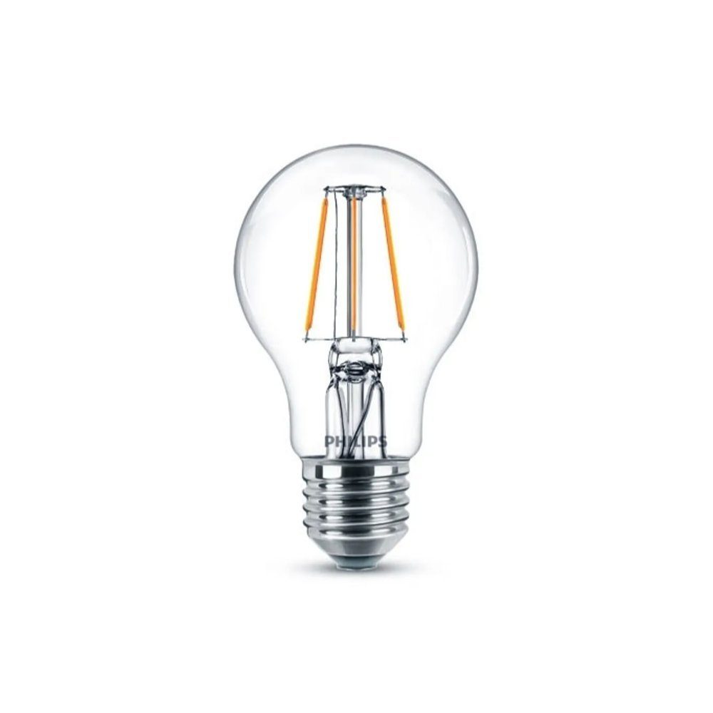 40W = 2700K, LED-Leuchtmittel Filament Philips 4,3W E27 LED KLAR E27, Warmweiß 3x Philips A60 Warmweiß 470lm