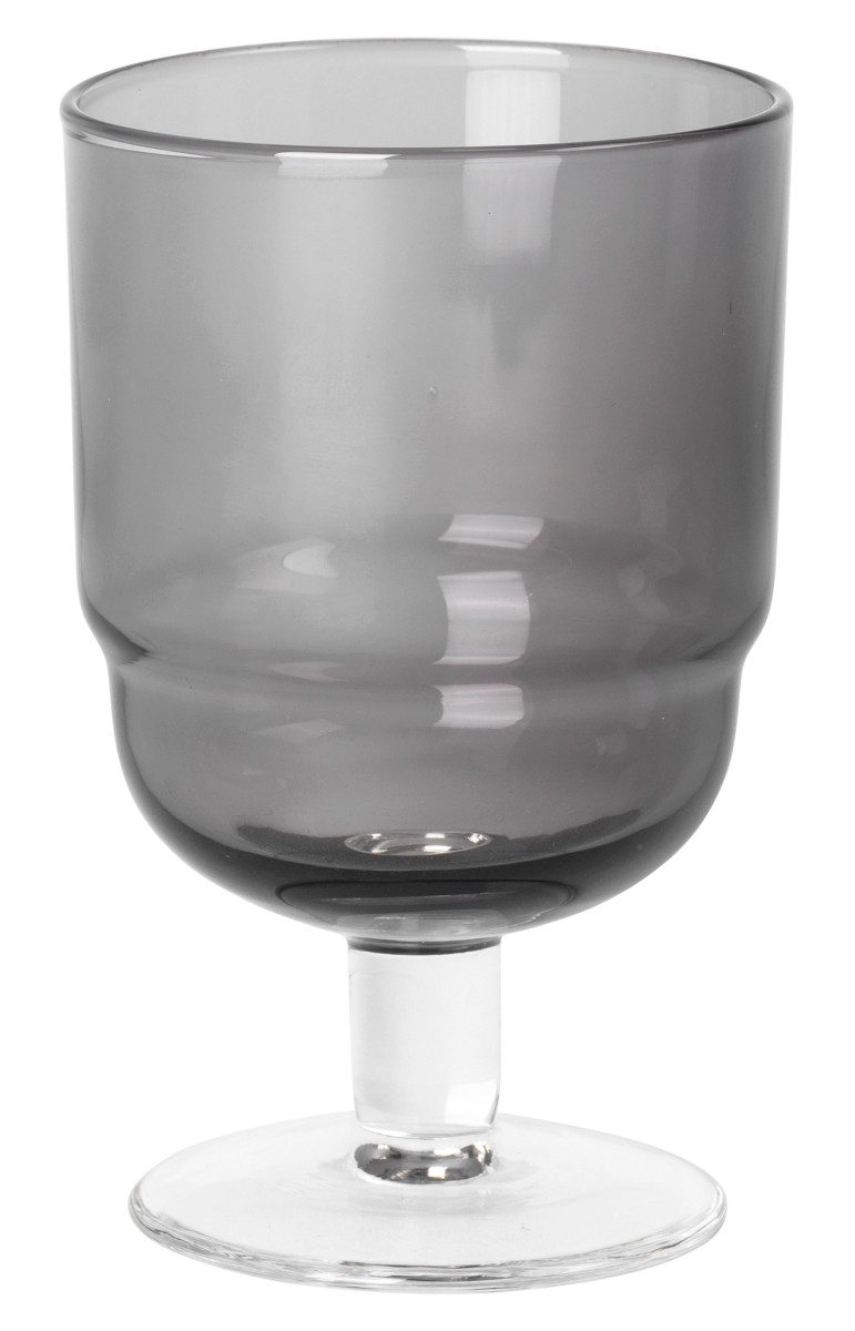 Broste Copenhagen Gläser-Set NORDIC BISTRO Weissweinglas smoke 0,2 l, Glas, mundgeblasen