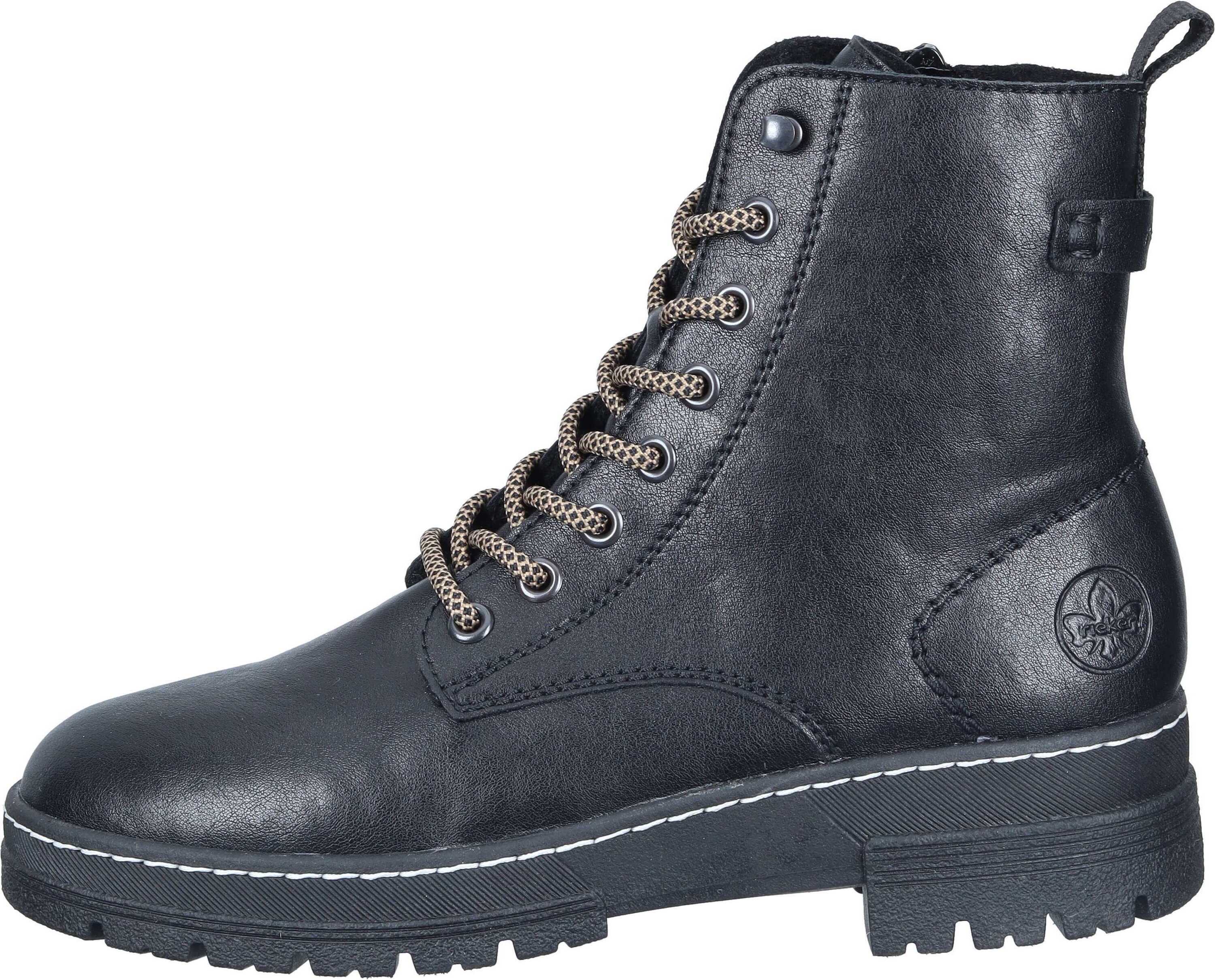 Rieker Stiefeletten Schnürstiefelette aus strapazierfähigem Synthetik günstig online kaufen