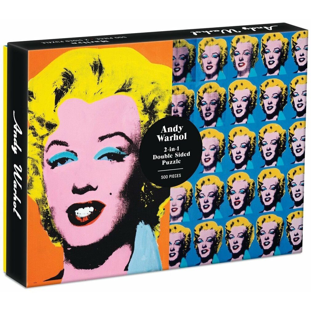 abrams&chronicle Puzzle GALISON Andy Warhol Marilyn doppelseitiges Puzzle 500 Teile, Puzzleteile