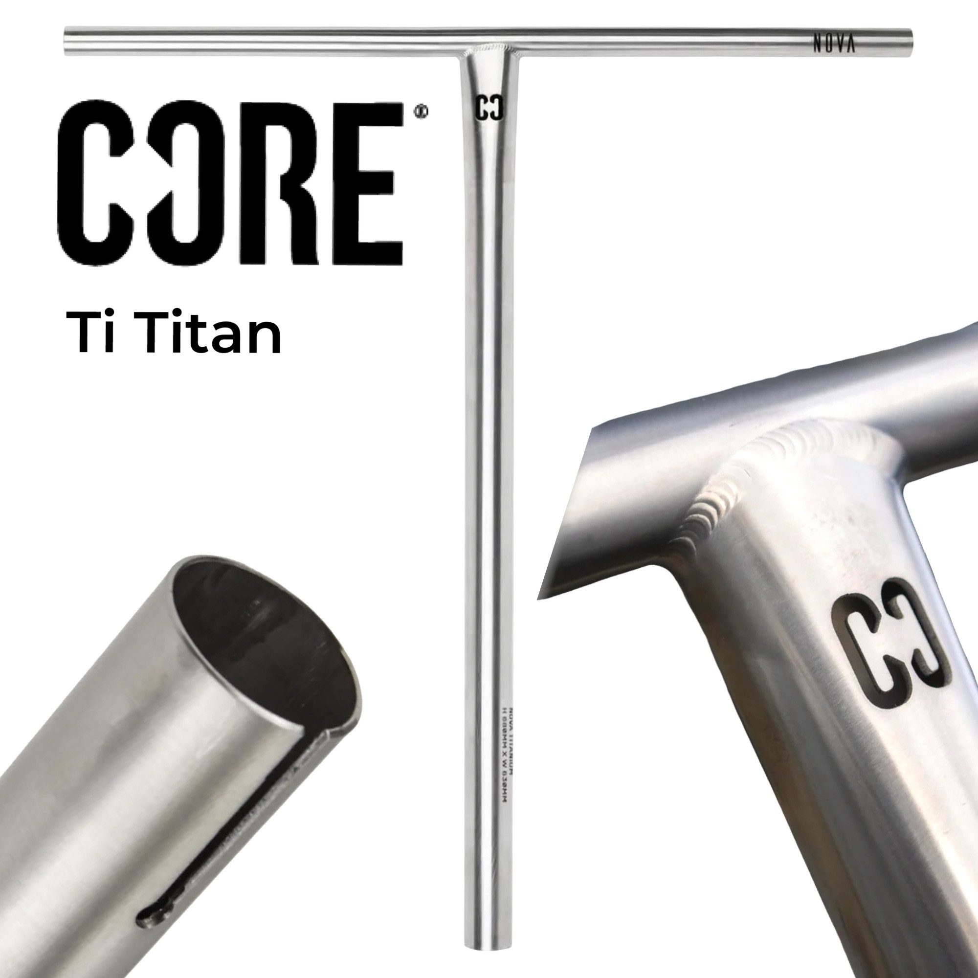 Core Action Sports Stuntscooter Core Nova V2 Titan Stunt-Scooter SCS / HIC Bar 35 Raw