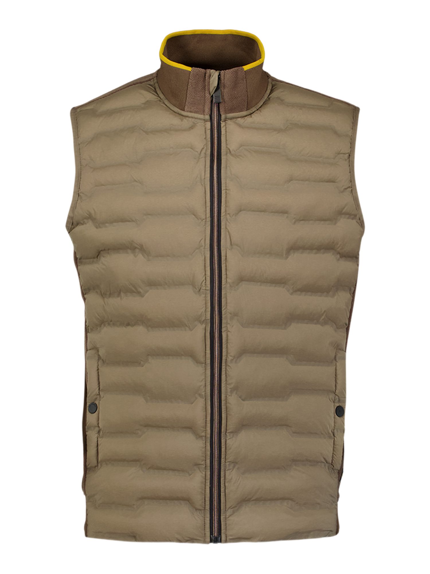 NO EXCESS Funktionsweste Men's braun,Casual,Nylon,Unifarben,Stehkragen,Ärmellos,Regular Fit