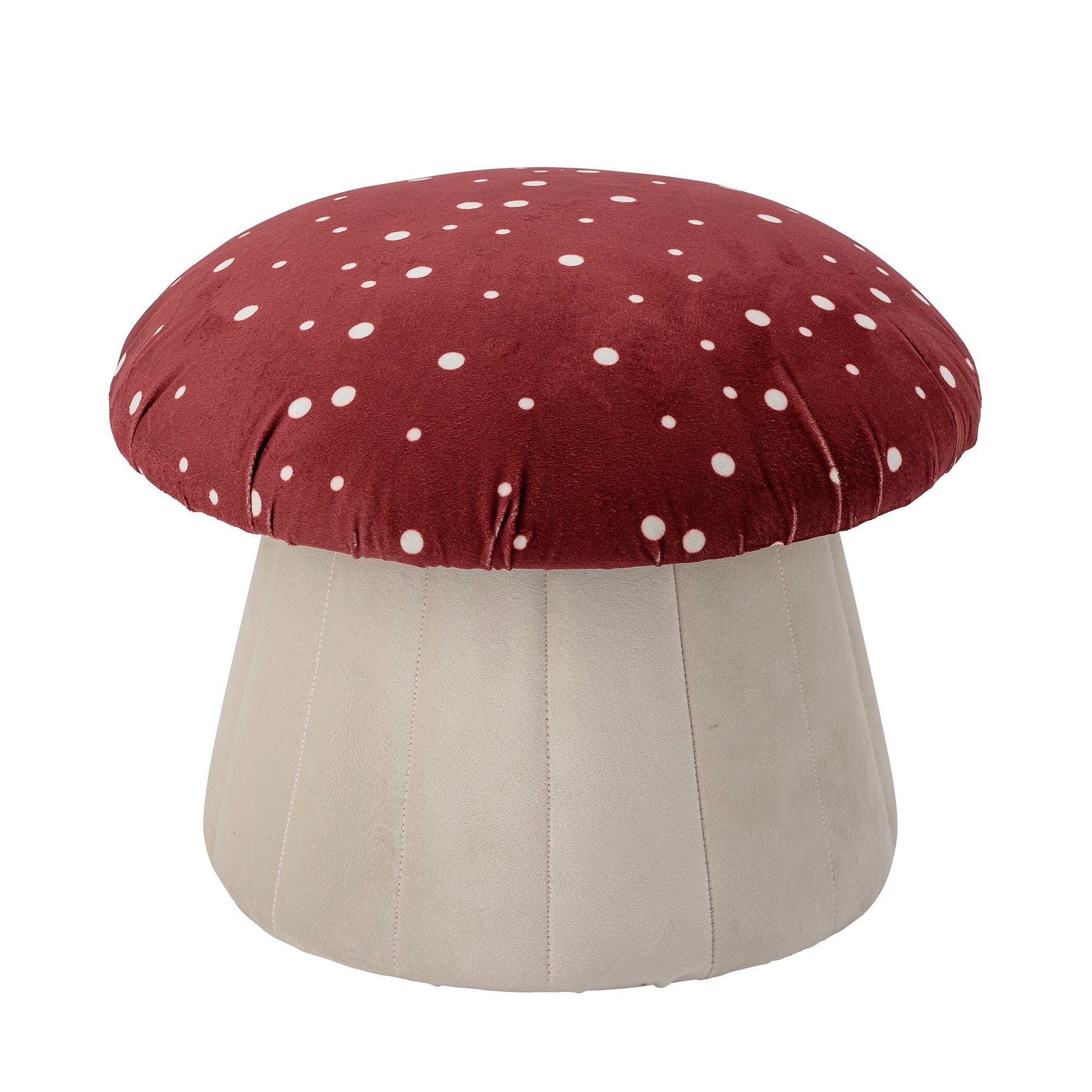 Bloomingville Sitzhocker Bloomingville Pouf LUE Fliegenpilz Rot Weiss 30x37 cm