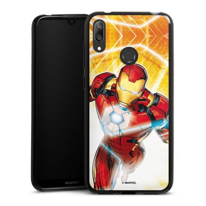 DeinDesign Handyhülle Iron Man on Fire Huawei Y7 (2019) Silikon Hülle Bumper Case Handy Schutzhülle