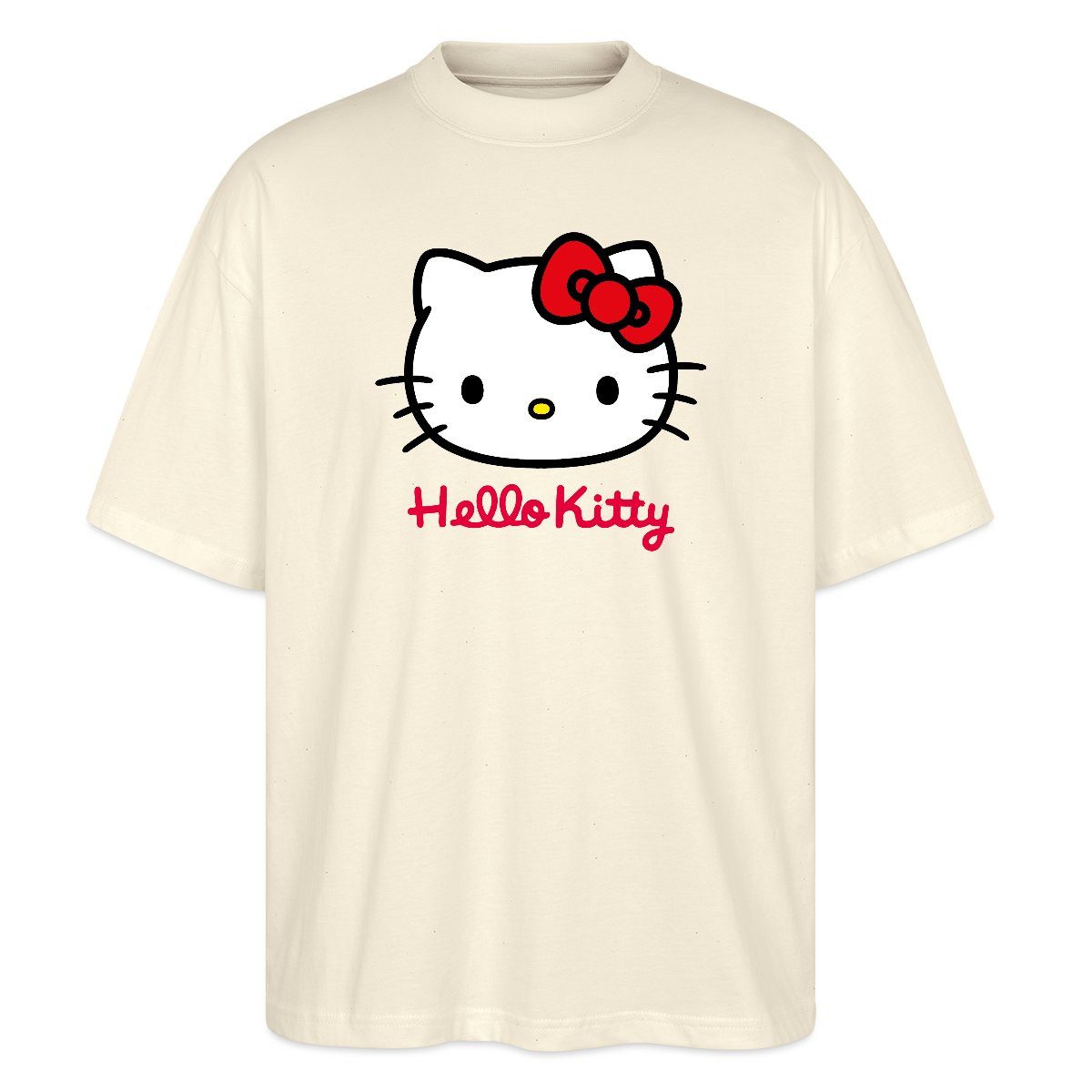 T-Shirt Hello Kitty Klassisch Mit Schriftzug Oversize Unisex T-Shirt