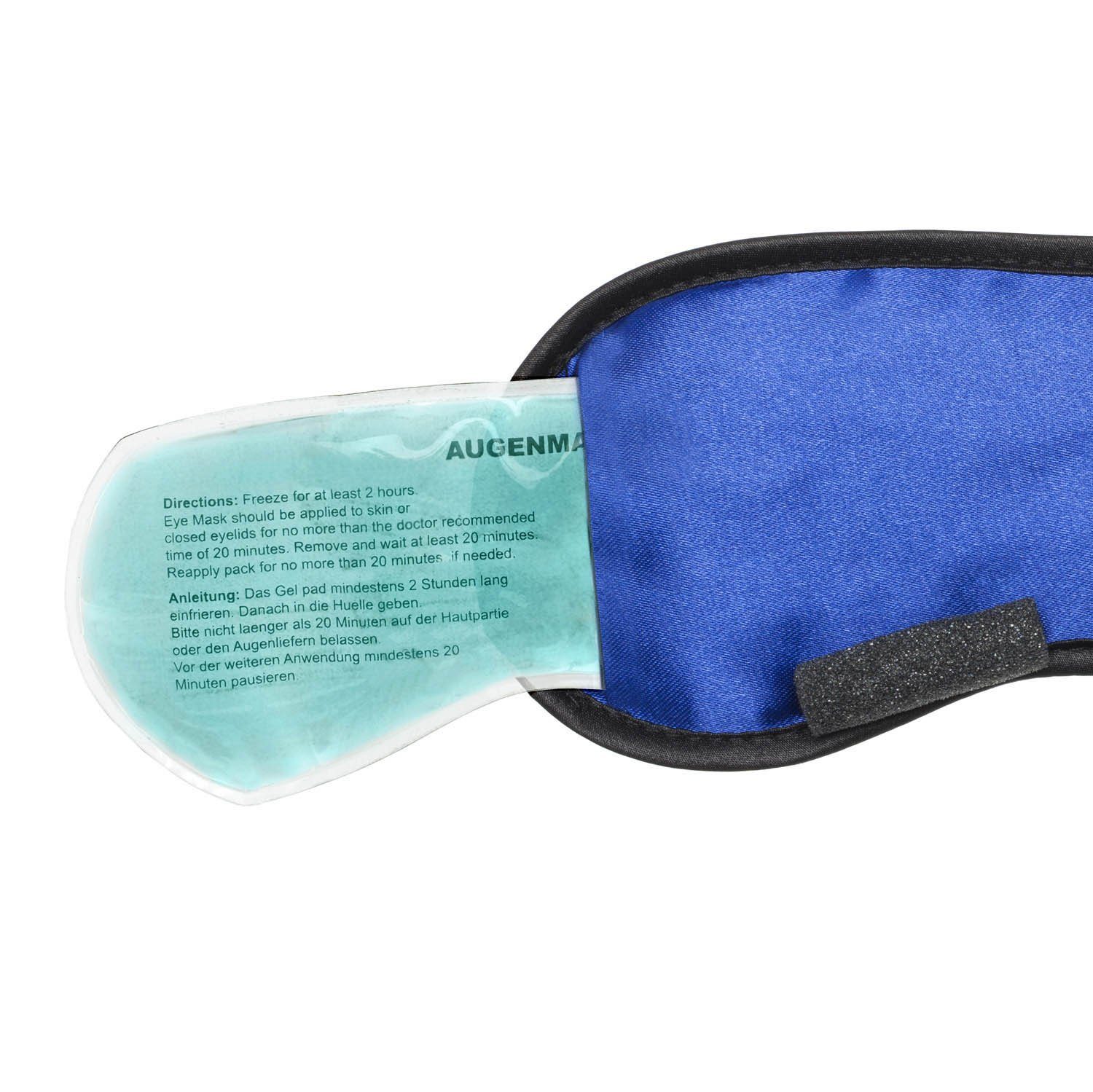 Feluna Schlafmaske FELUNA Schlafmaske mit Kühlkissen - Schlafmaske Satin Gelpad, Kühlpad Nachtmaske, Schlafbrille