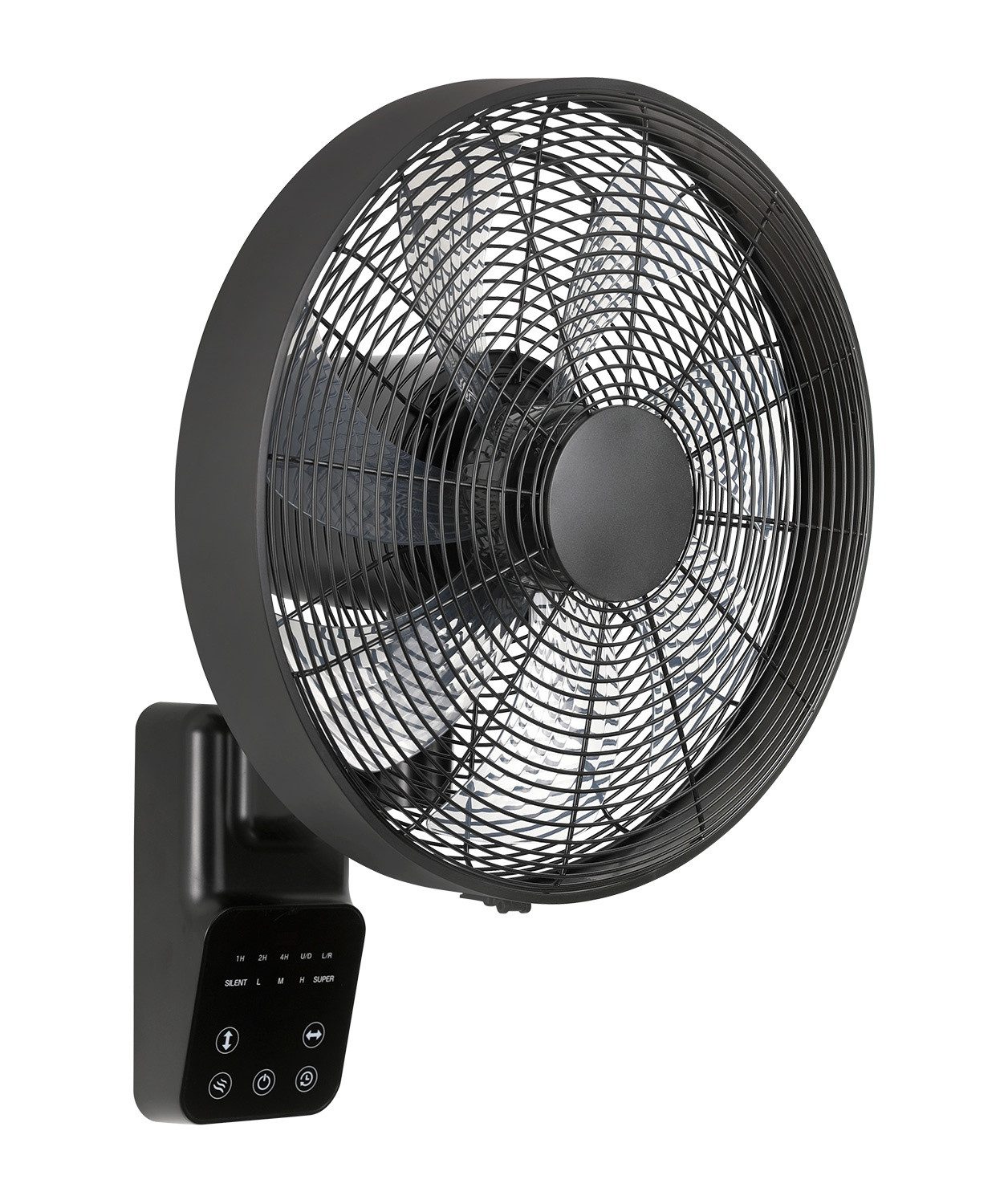 CasaFan Wandventilator Wandventilator Airos Eco Design Wall II Schwarz, Timer