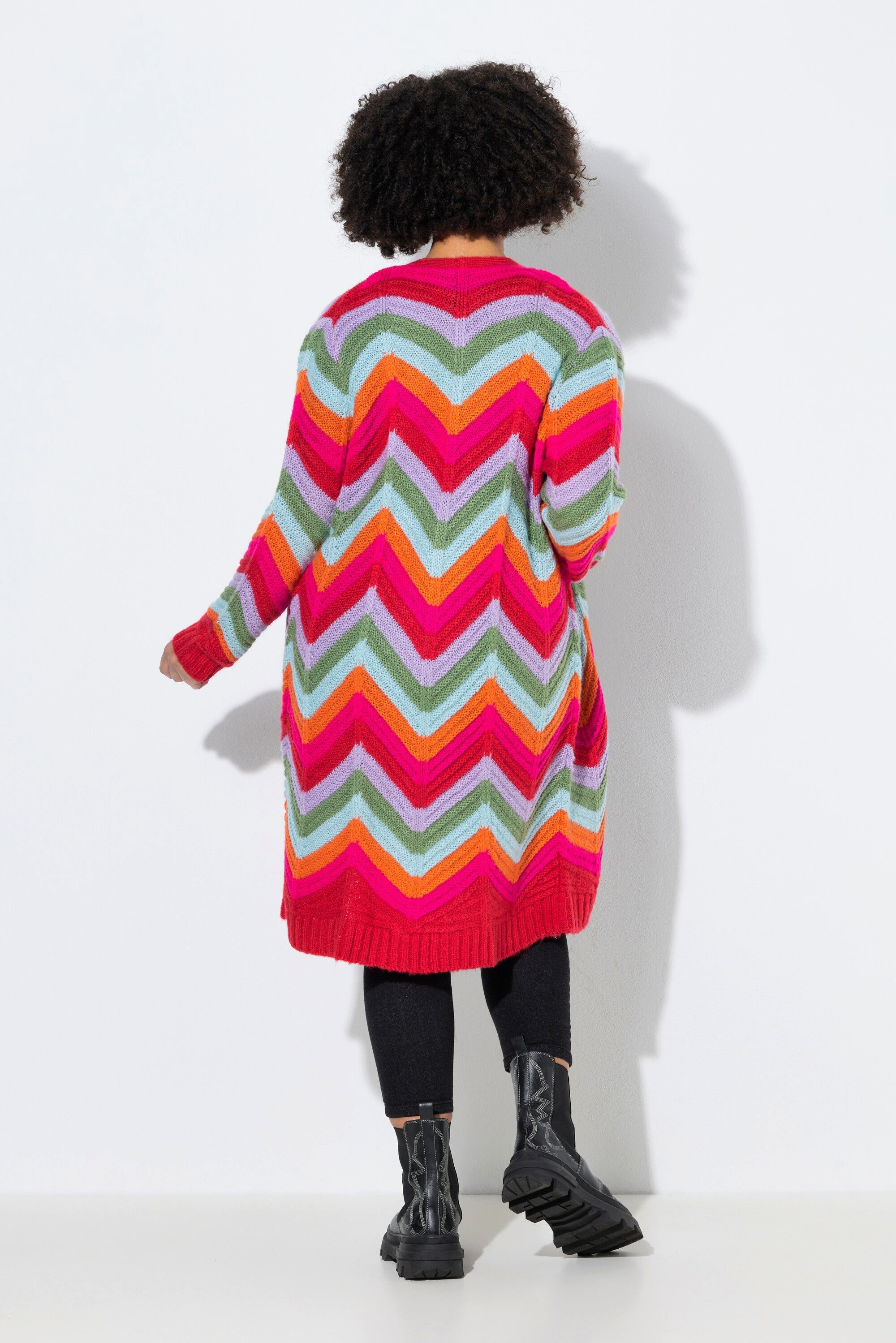 Angel of Style Strickjacke Strickjacke lange und gerade offene Form