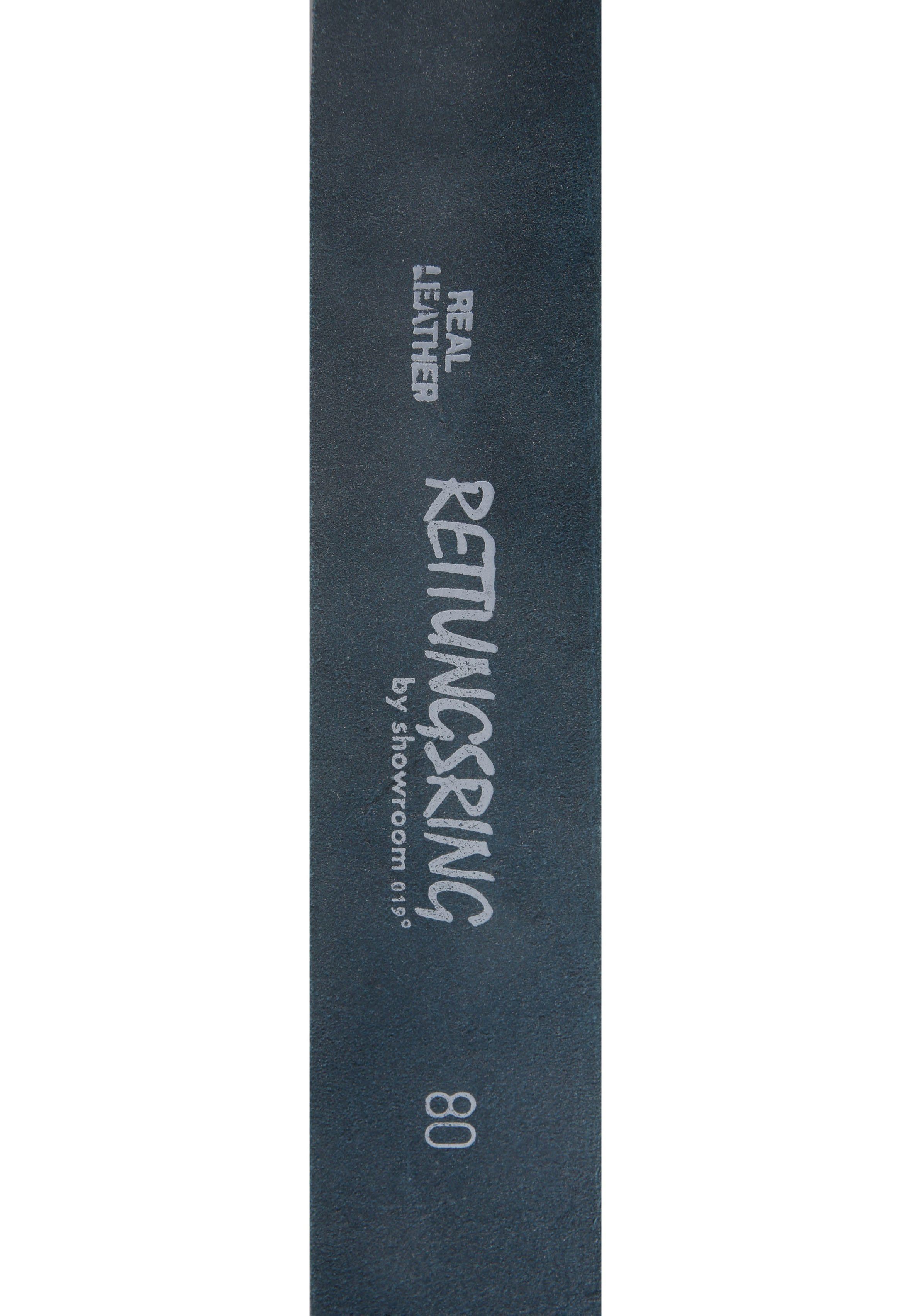 Schließe 019° »Rechteck by showroom RETTUNGSRING Ledergürtel mit Eingefasst austauschbarer Grau«